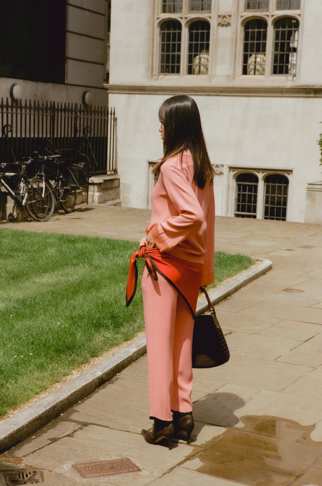 1979 YVES SAINT LAURENT PINK SUMMER SILK SUIT