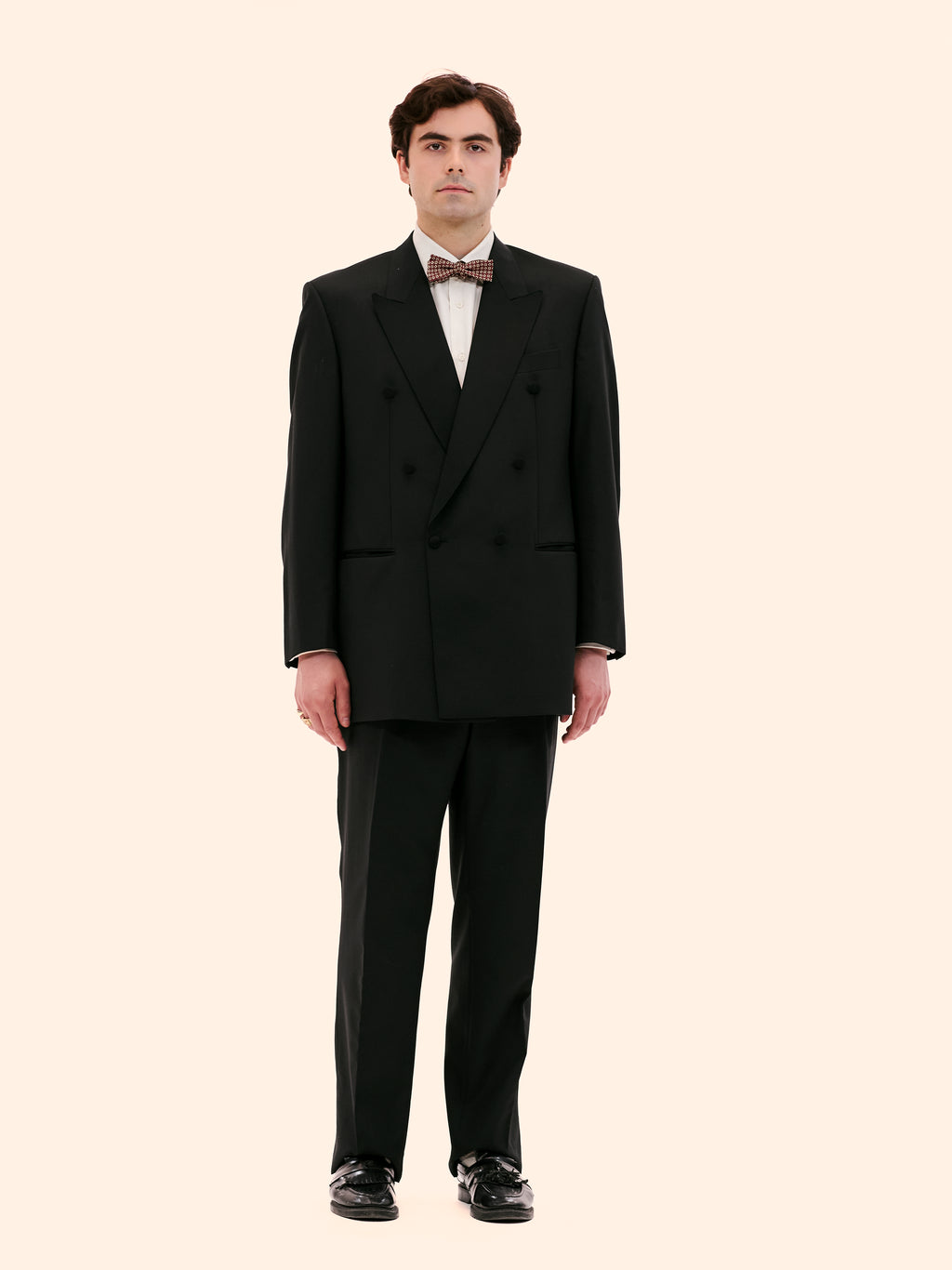 1980'S BAUMLER BLACK DOUBLE BREASTED DINNER SUIT
