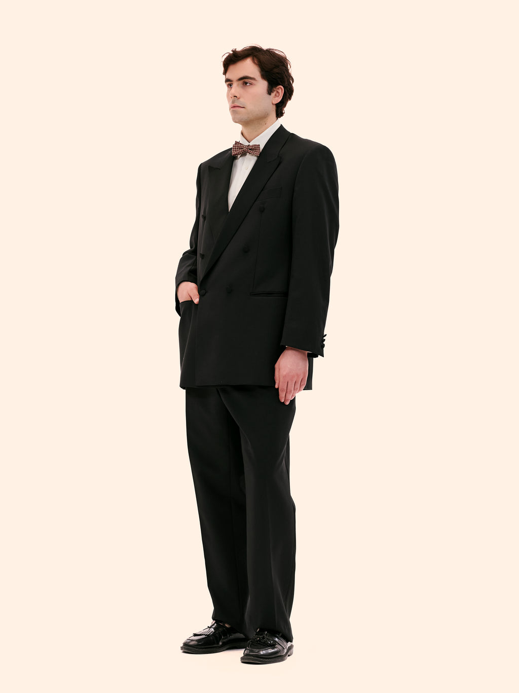 1980'S BAUMLER BLACK DOUBLE BREASTED DINNER SUIT
