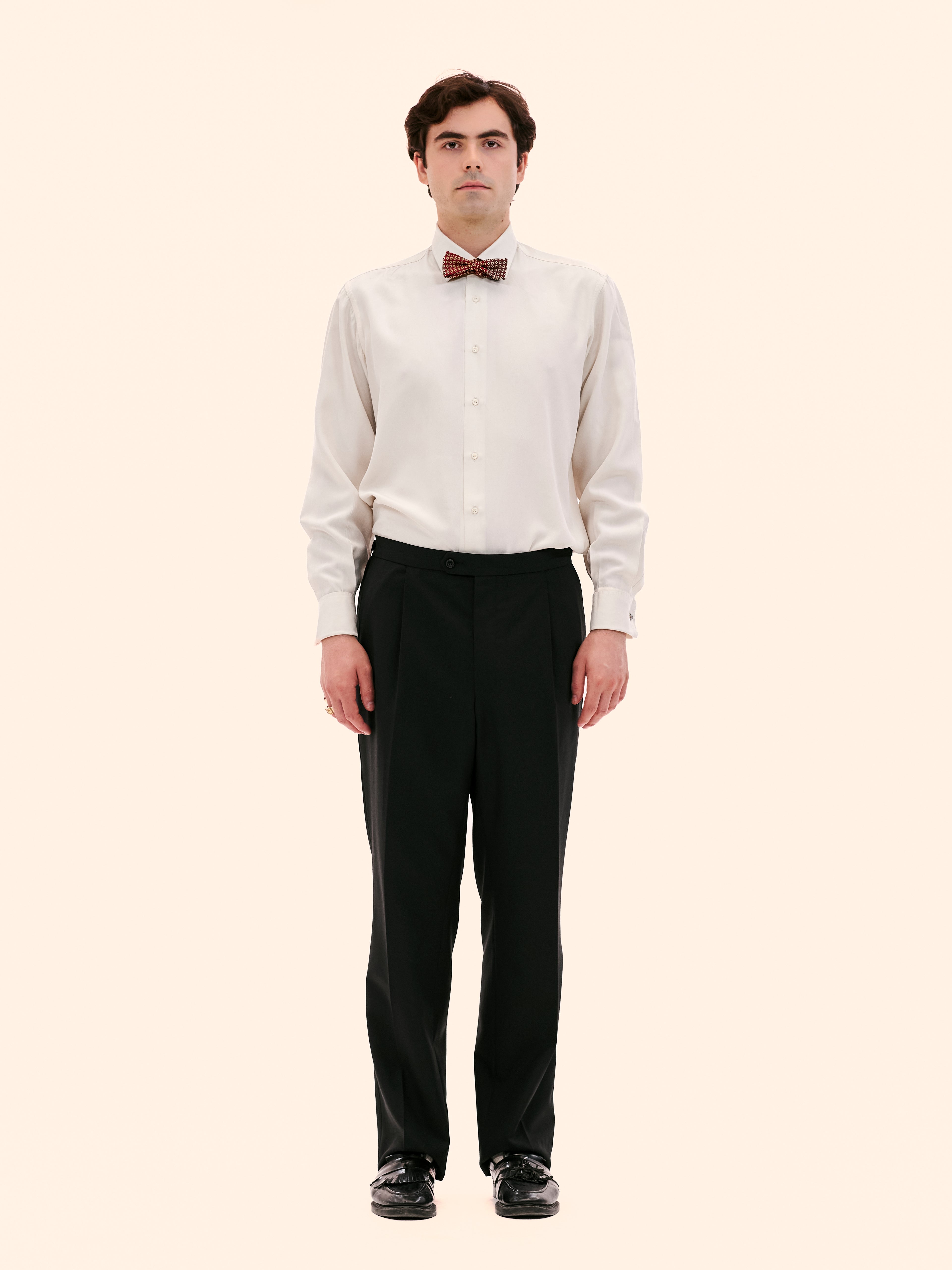 1980'S BAUMLER BLACK DOUBLE BREASTED DINNER SUIT