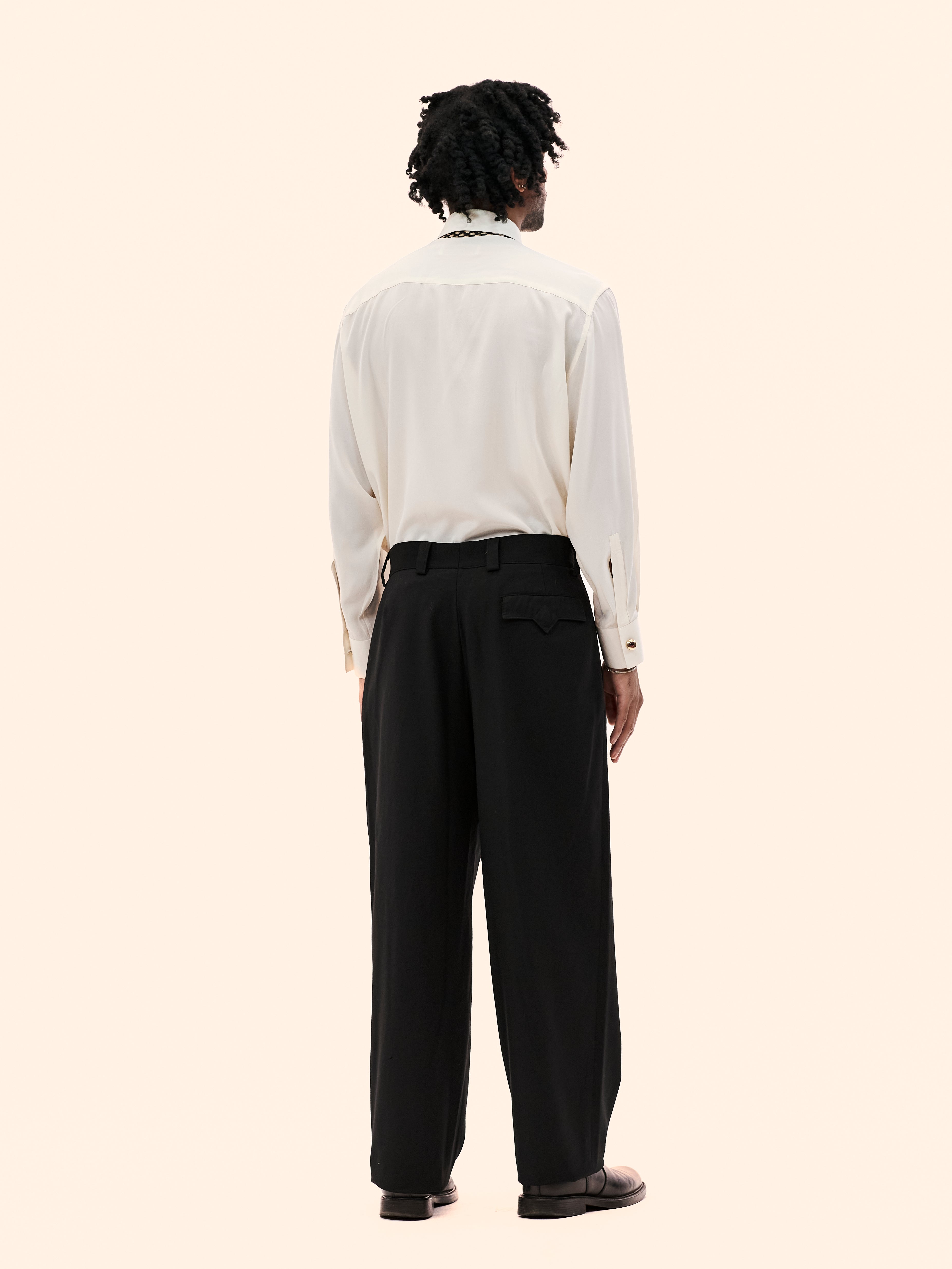 1980'S GIANNI VERSACE BACKPOCKET DETAILED TROUSERS