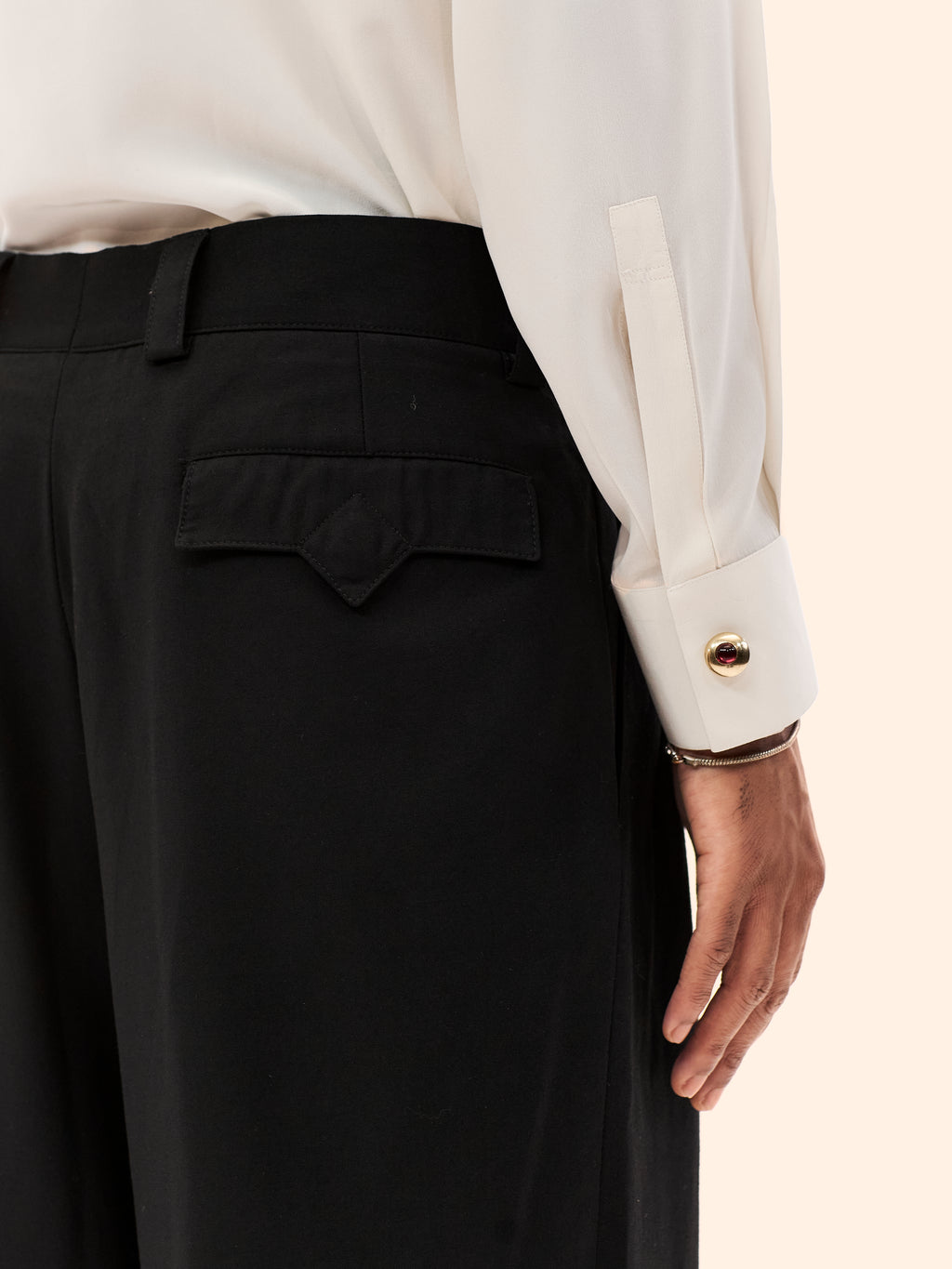 1980'S GIANNI VERSACE BACKPOCKET DETAILED TROUSERS