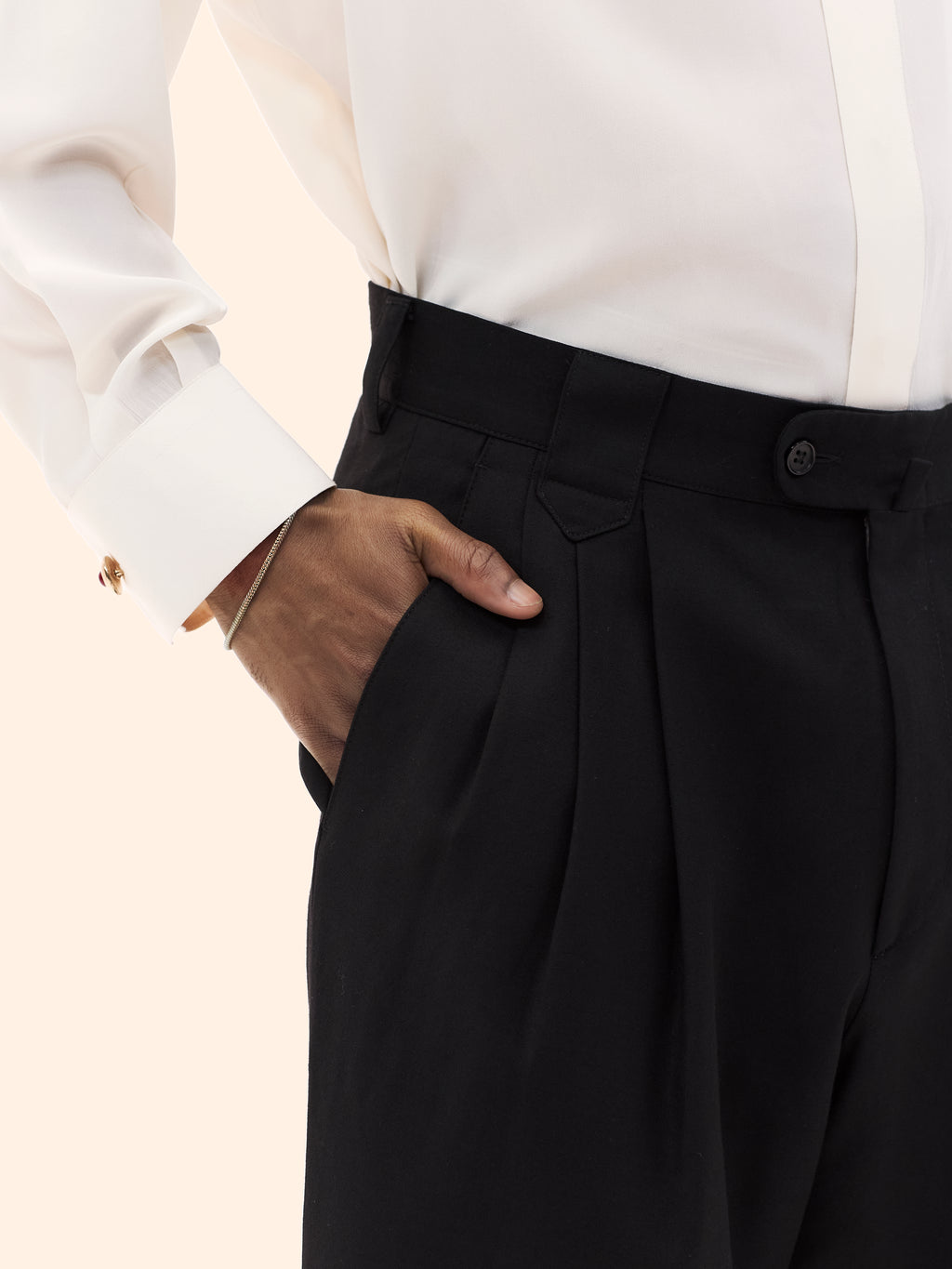 1980'S GIANNI VERSACE BACKPOCKET DETAILED TROUSERS