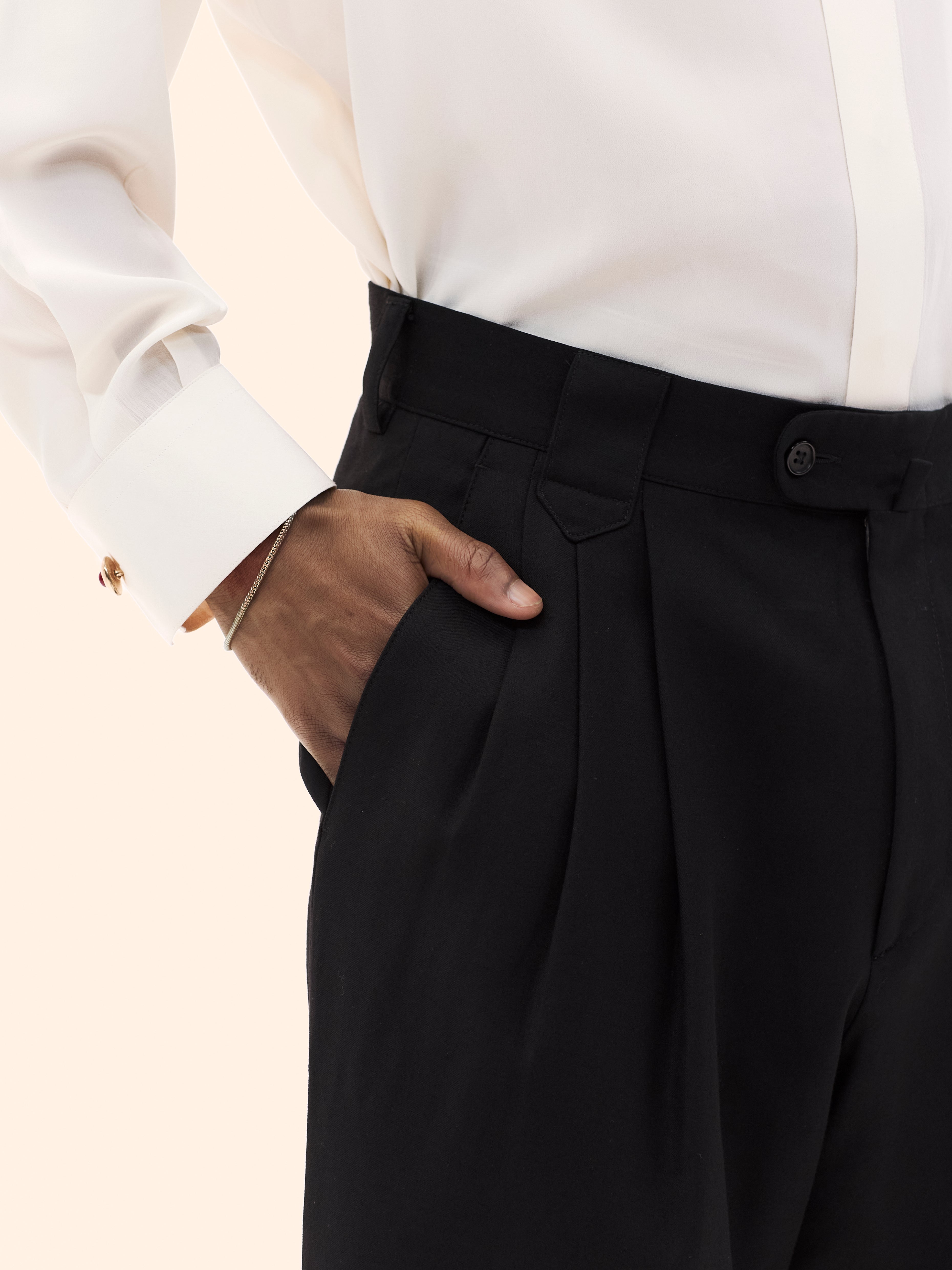 1980'S GIANNI VERSACE BACKPOCKET DETAILED TROUSERS