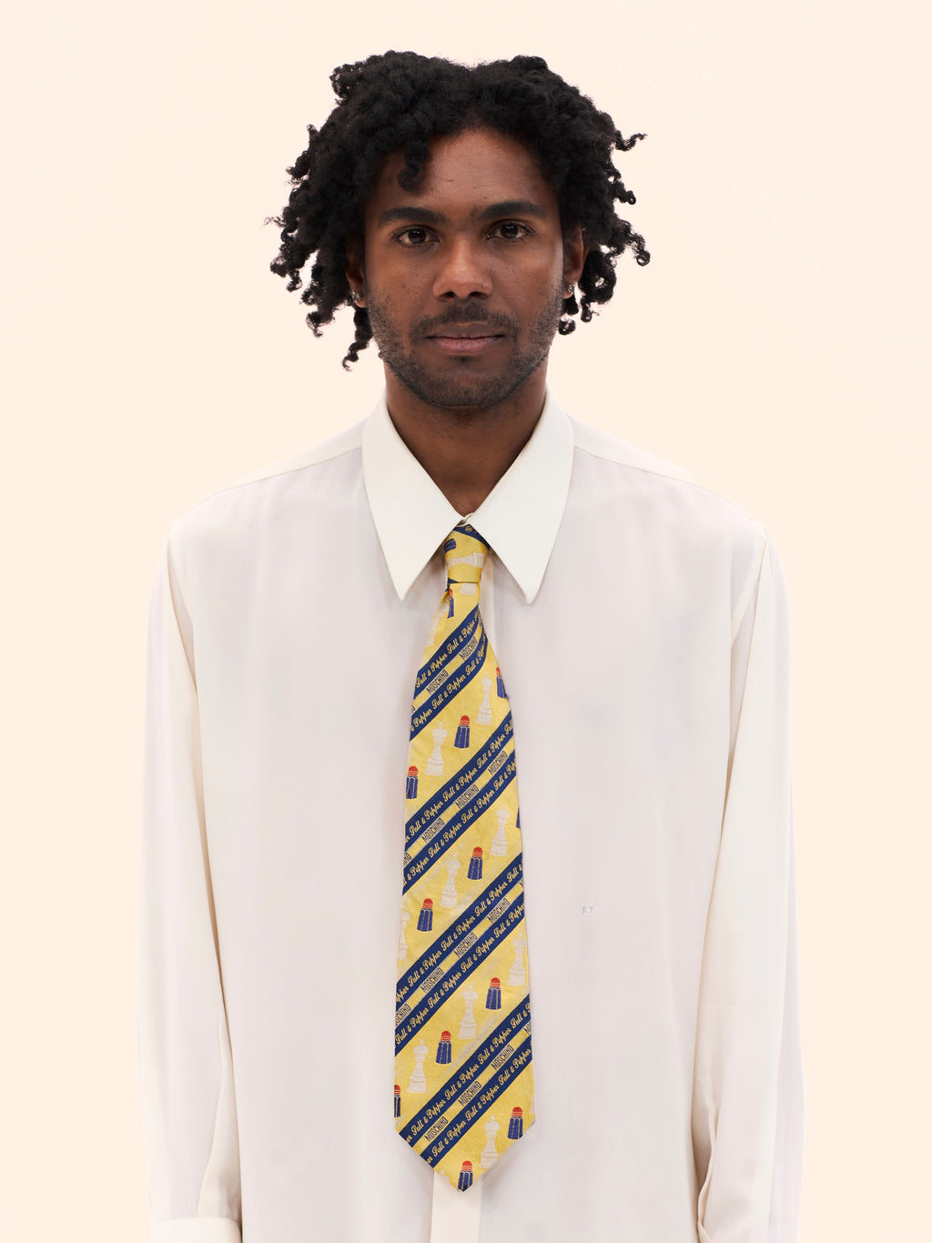 1990S MOSCHINO SALT & PEPPER TIE