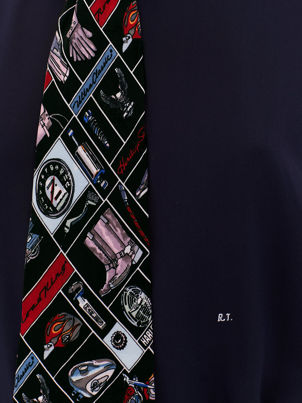 LANOVELLO NAVY SILK SHIRT