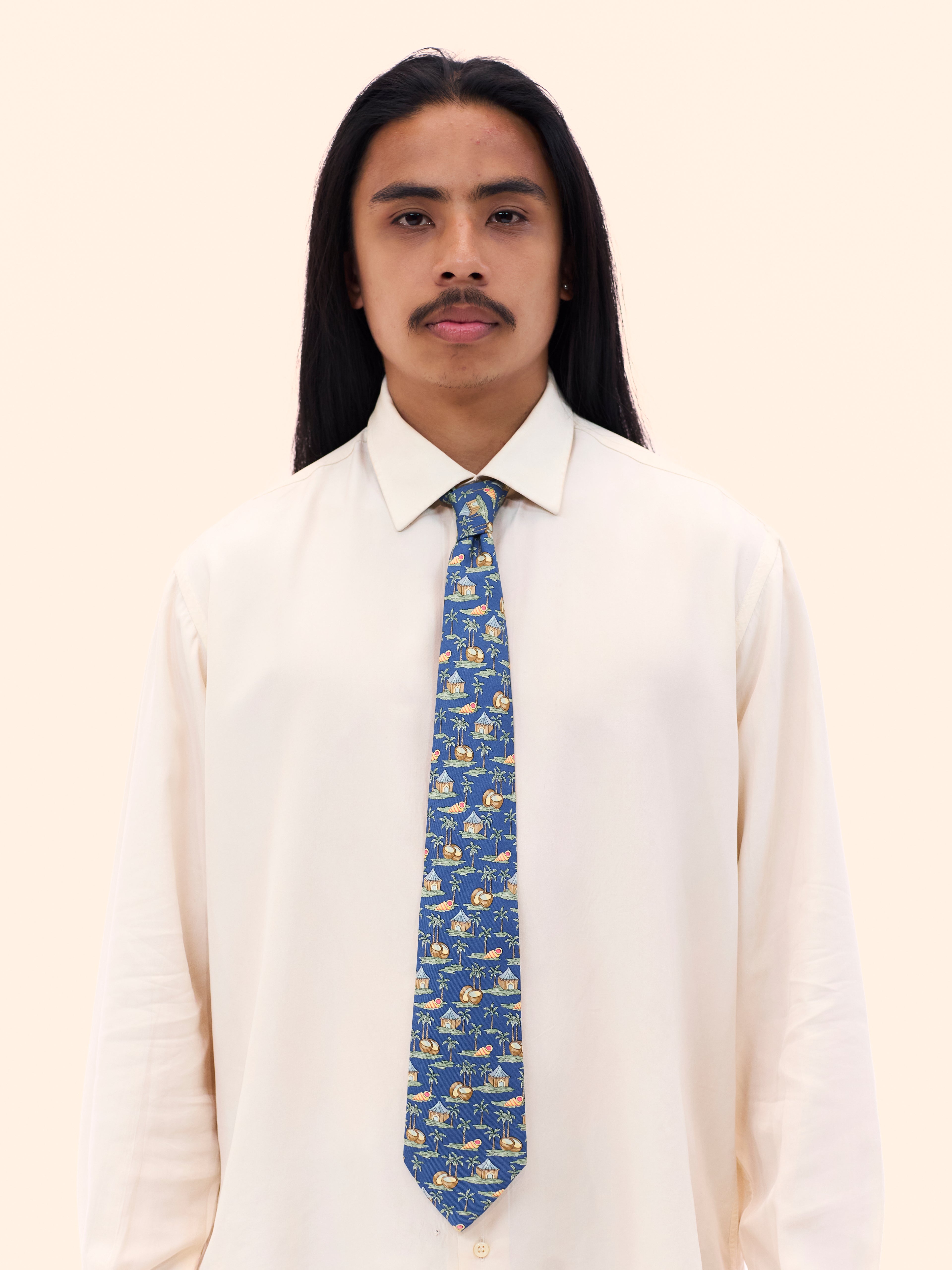 HERMES TROPICAL ISLAND TIE
