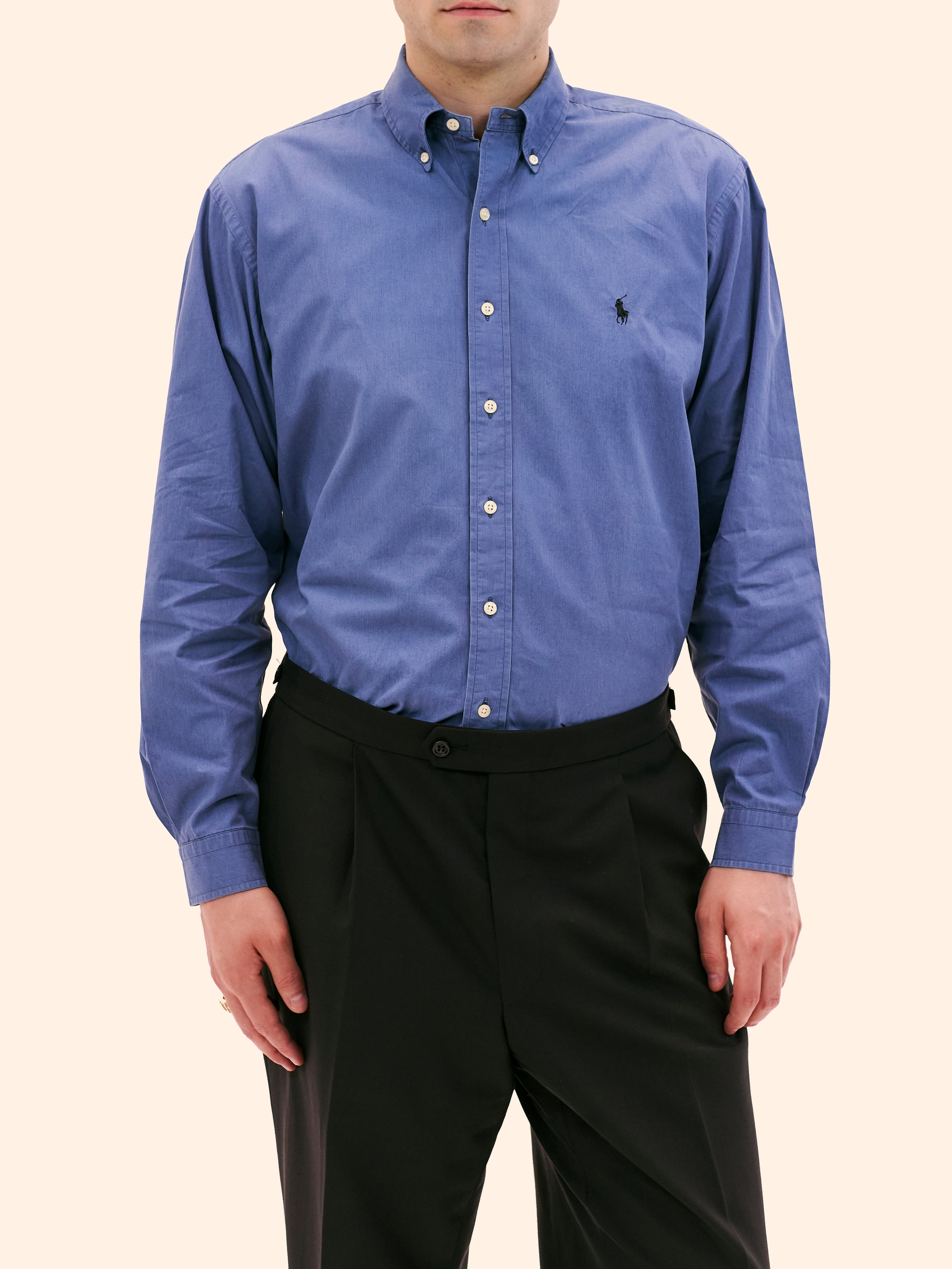 1980'S POLO BY RALPH LAUREN BLUE SHIRT