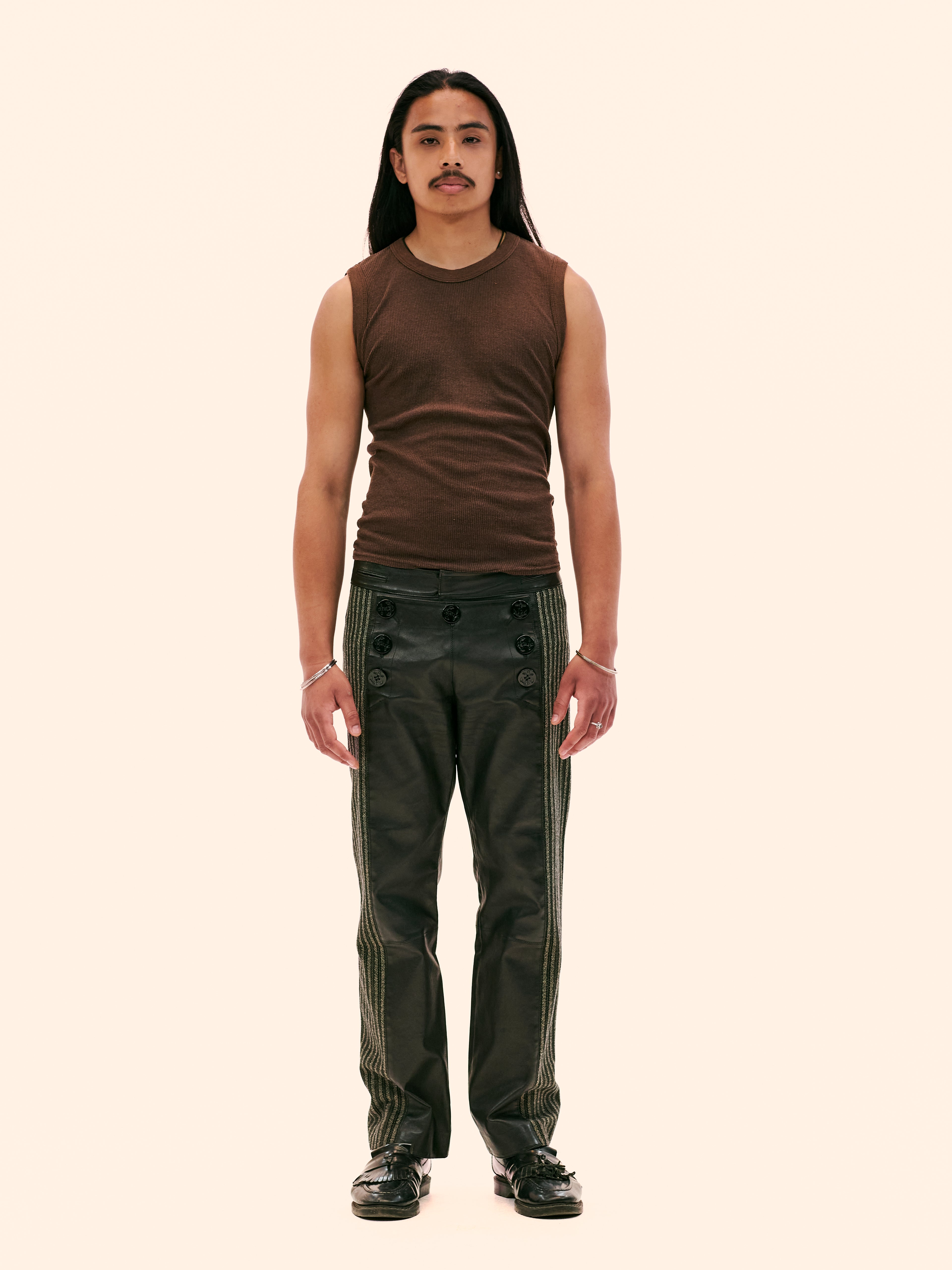 JEAN PAUL GAULTIER LEATHER SAILOR TROUSERS