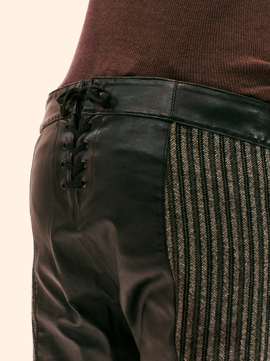 JEAN PAUL GAULTIER LEATHER SAILOR TROUSERS