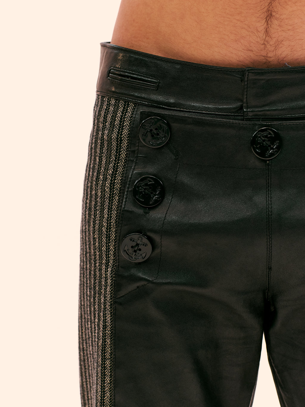 JEAN PAUL GAULTIER LEATHER SAILOR TROUSERS