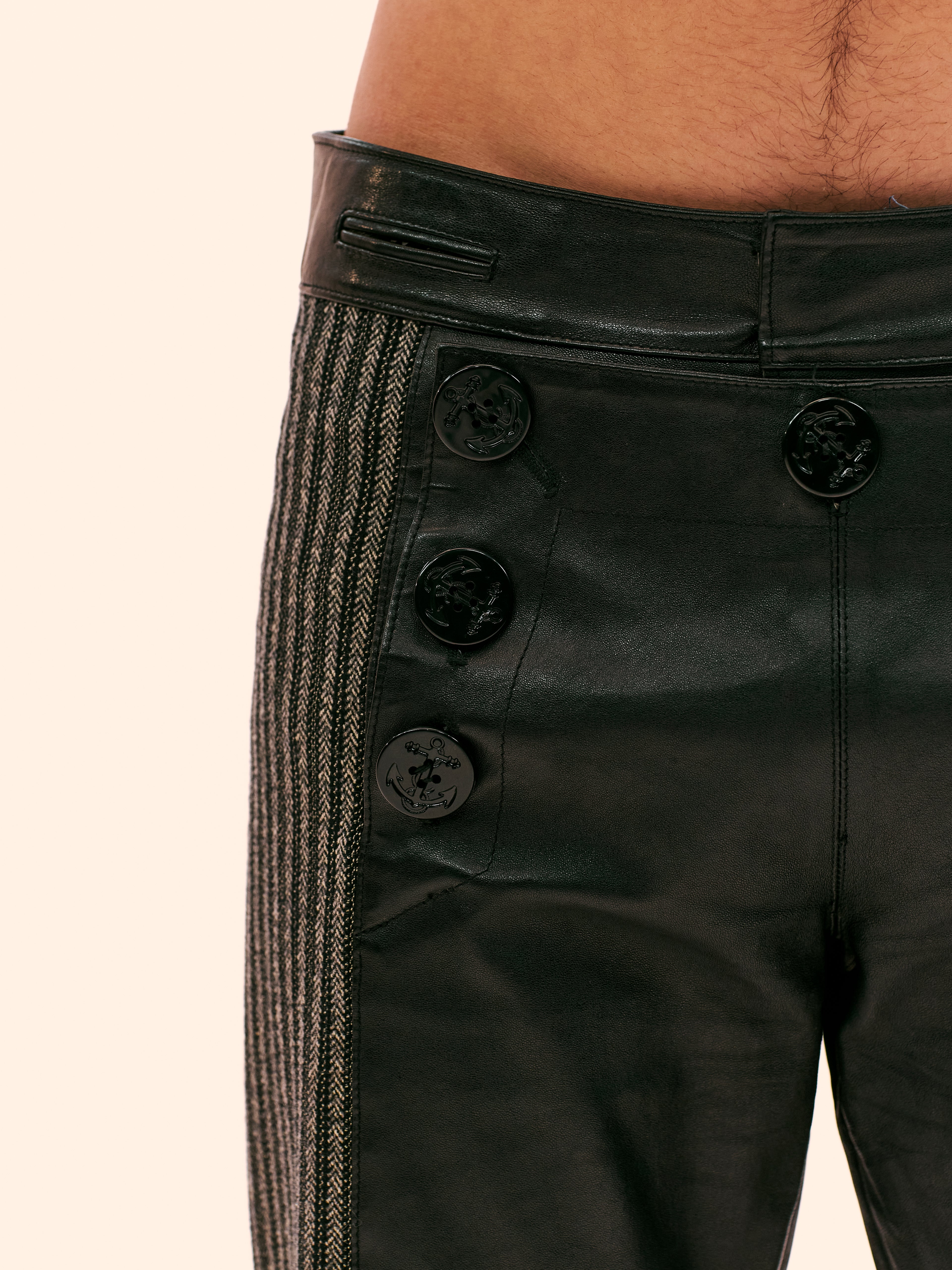JEAN PAUL GAULTIER LEATHER SAILOR TROUSERS