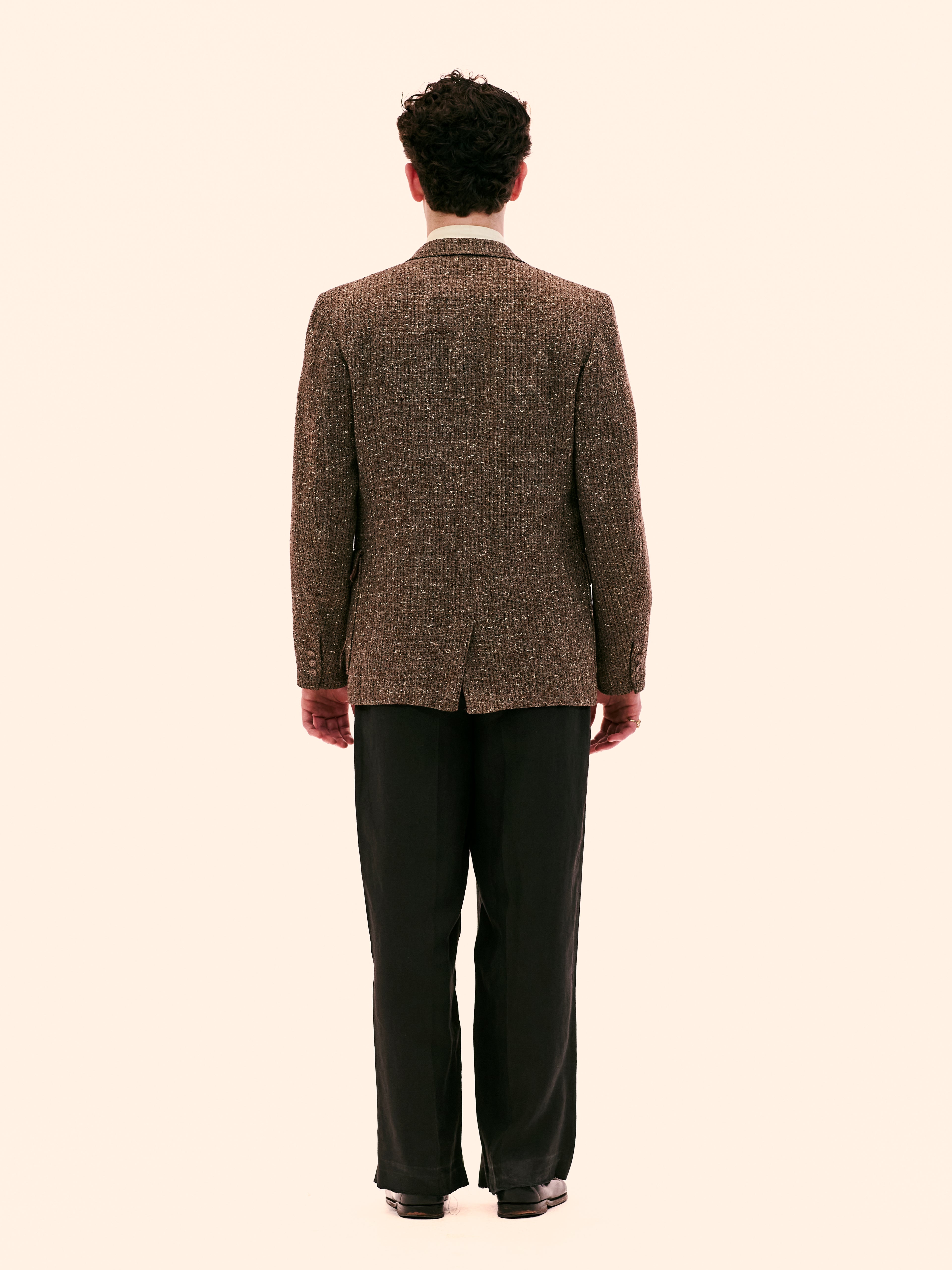 1950'S GENTRY'S BROWN AND GREY TWEED JACKET