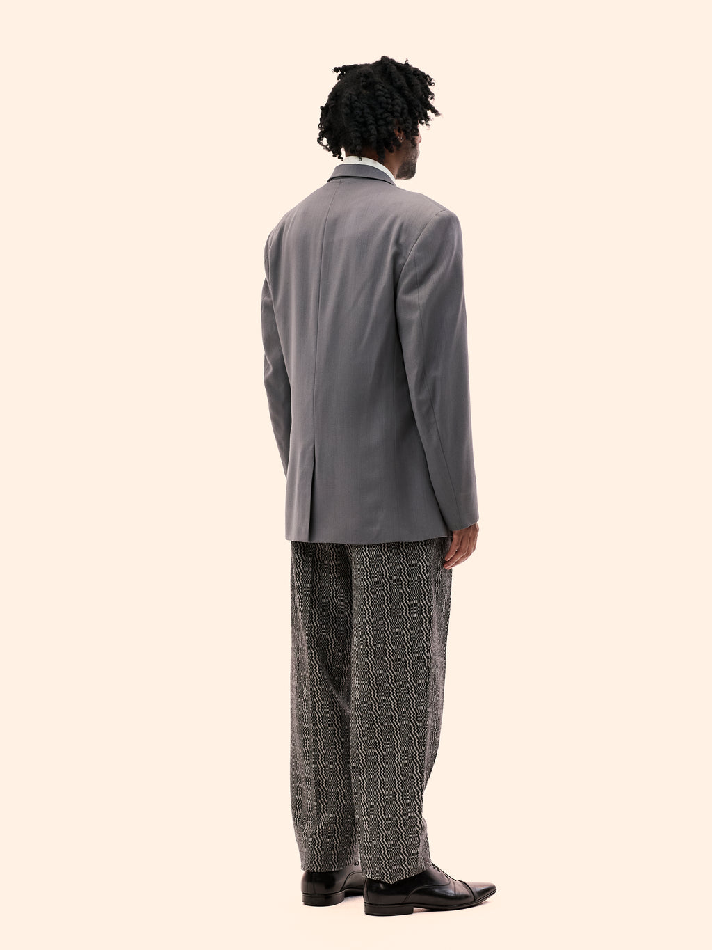 MUGLER GREY OVERSIZED BLAZER