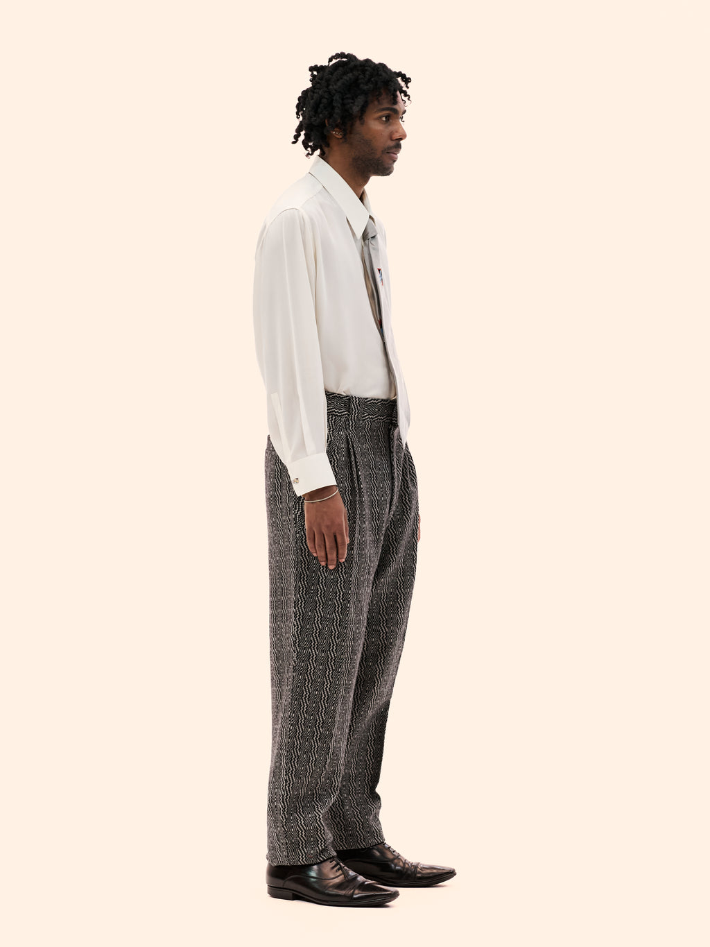 1990'S GIANNI VERSACE HOUNDSTOOH TROUSERS