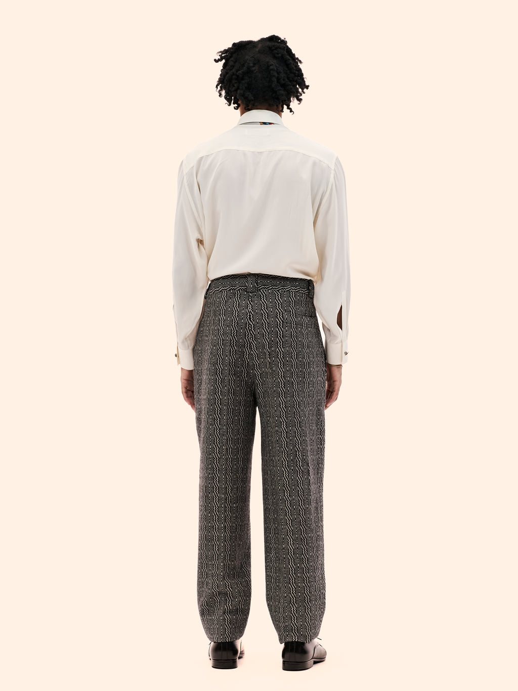1990'S GIANNI VERSACE HOUNDSTOOH TROUSERS