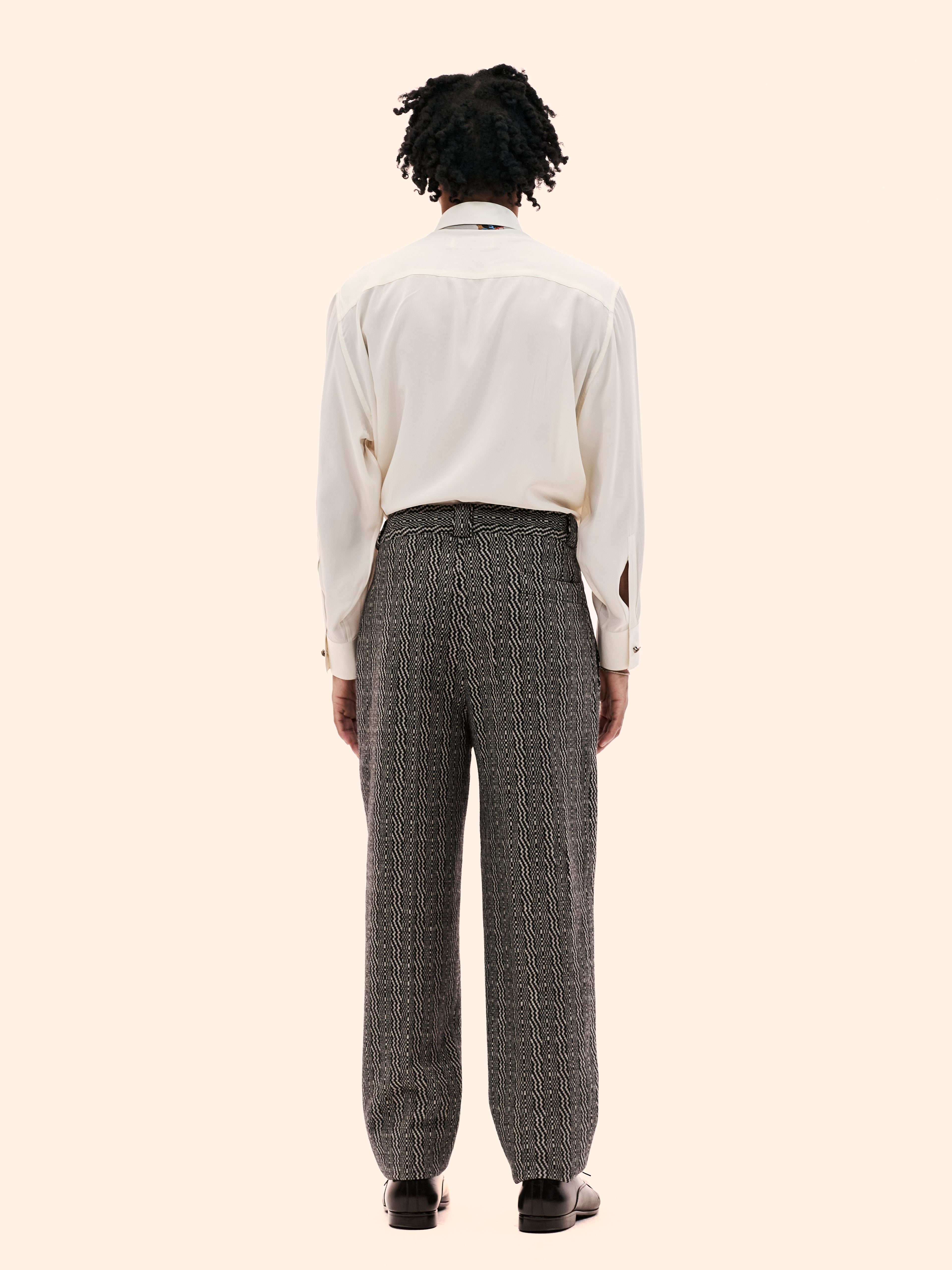 1990'S GIANNI VERSACE HOUNDSTOOH TROUSERS