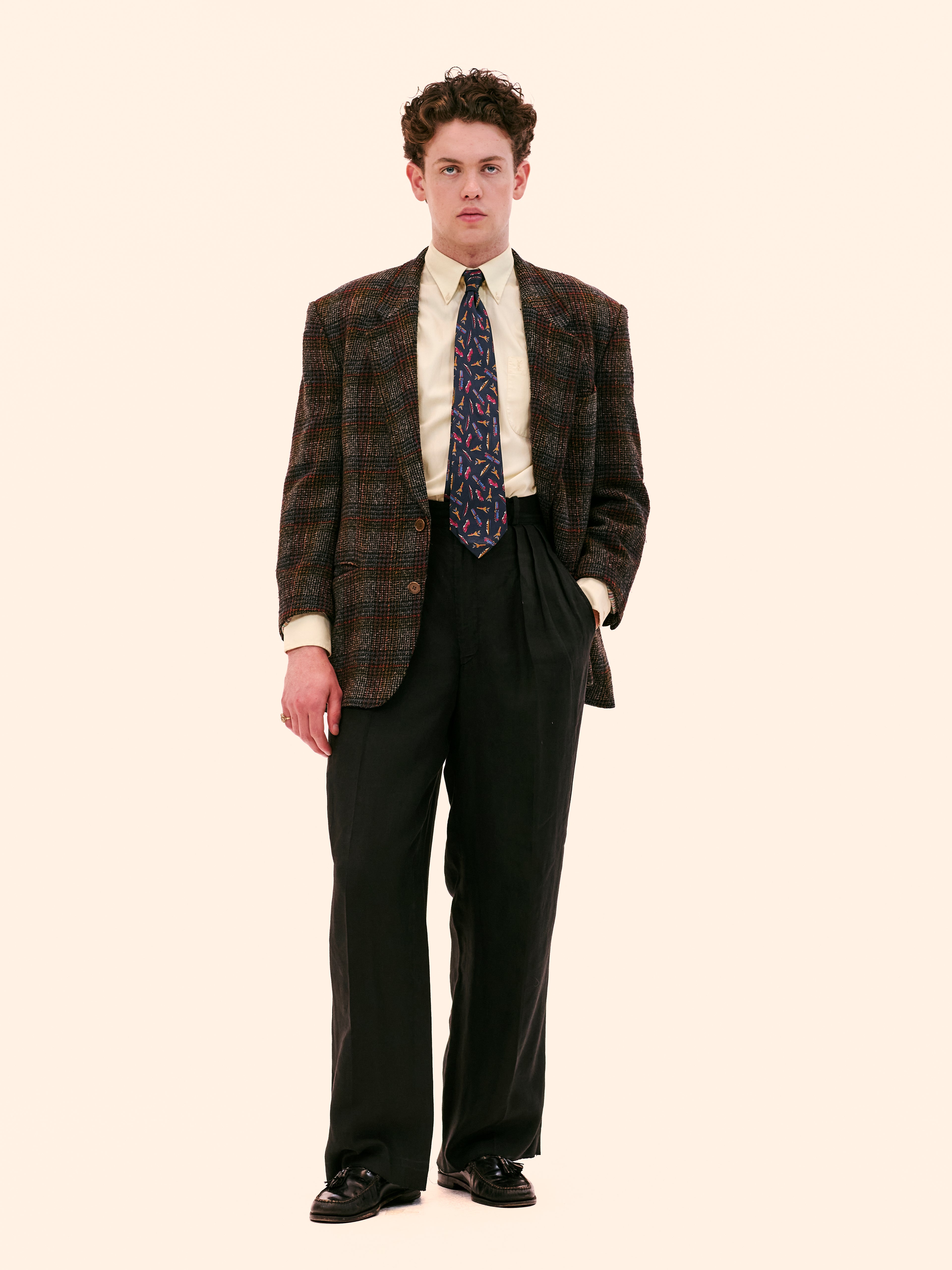 1980'S MISSONI UOMO PLAID BLAZER
