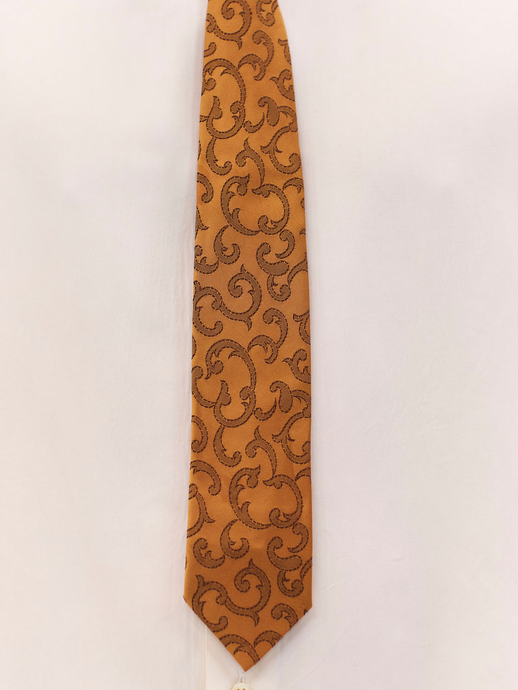 1960S SILK JACQUARD GOLD TIE