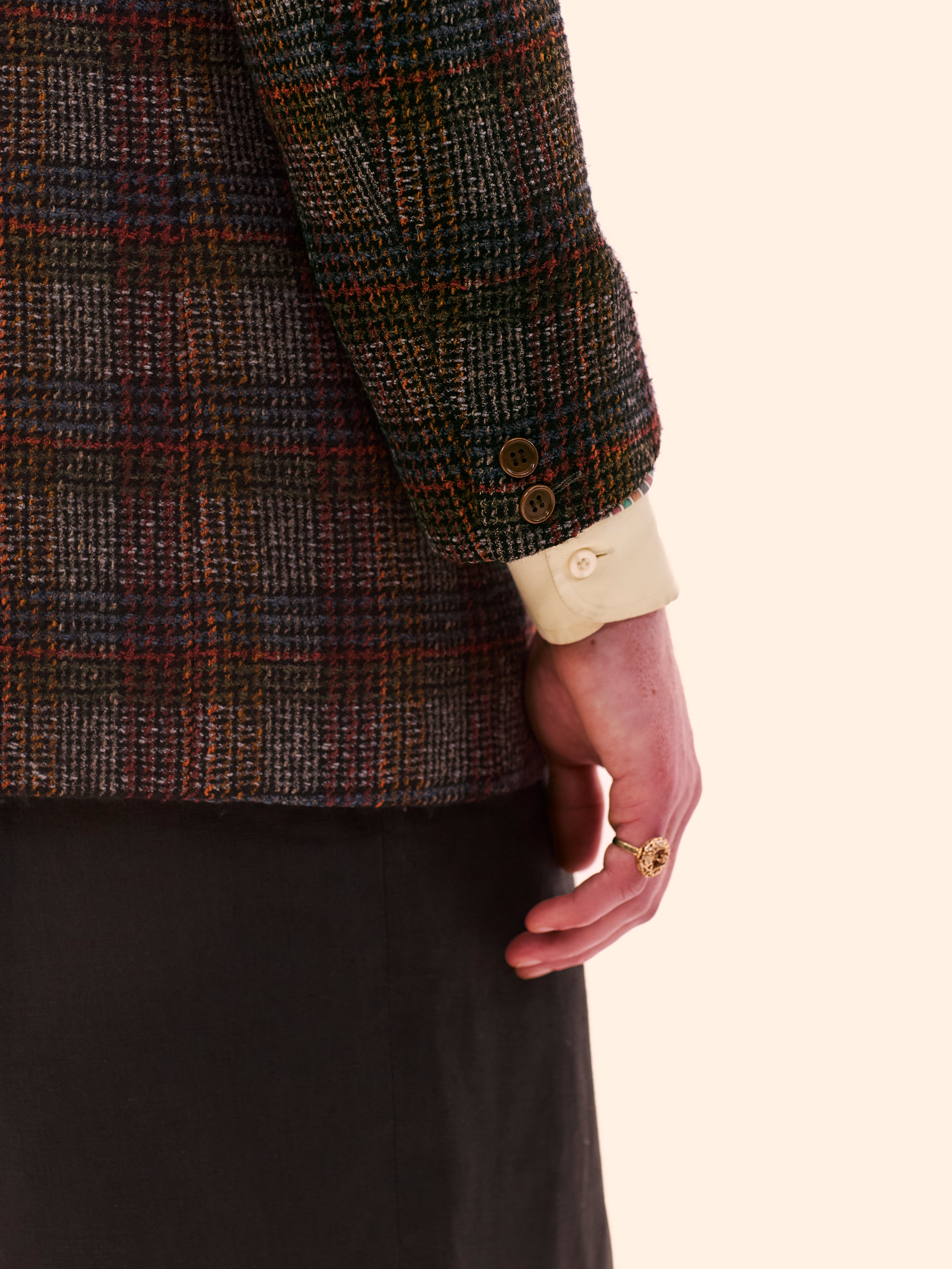 1980'S MISSONI UOMO PLAID BLAZER