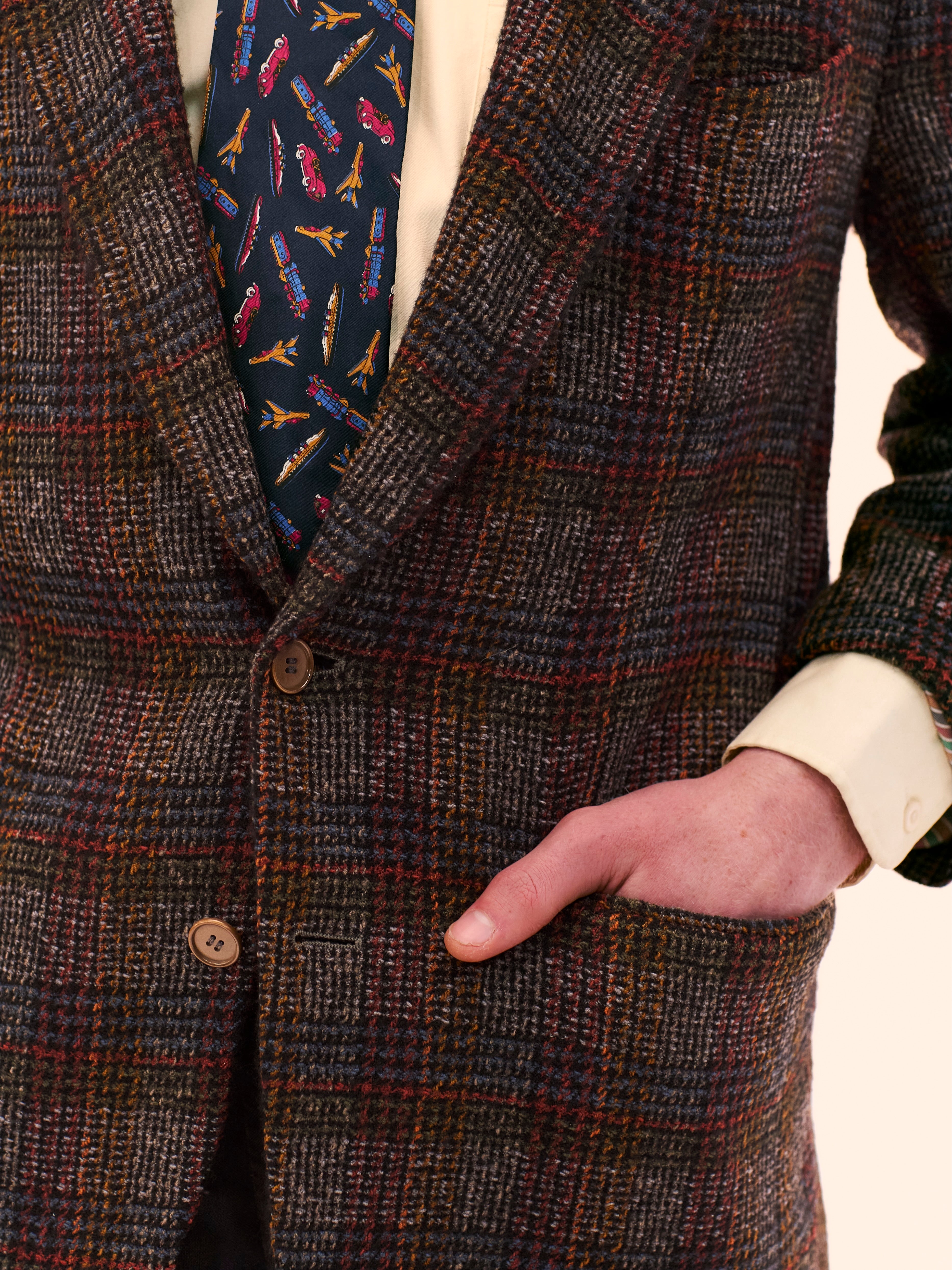 1980'S MISSONI UOMO PLAID BLAZER