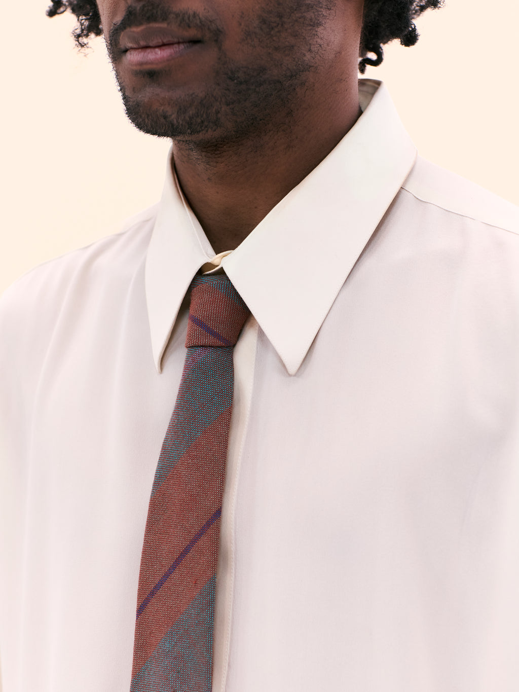 CAMBRIDGE PURE WOOL PINK AND GREY WOVEN TIE