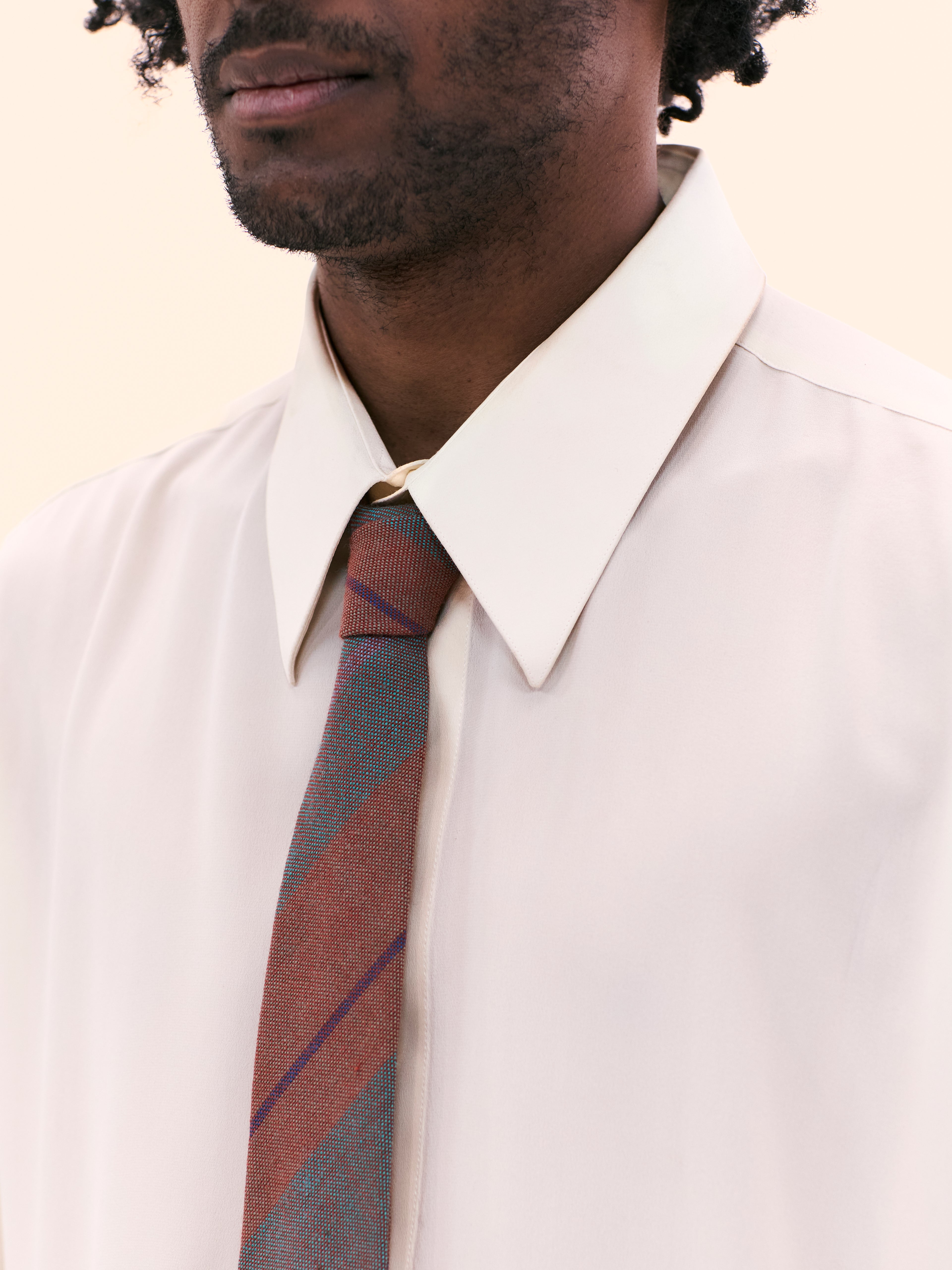 CAMBRIDGE PURE WOOL PINK AND GREY WOVEN TIE