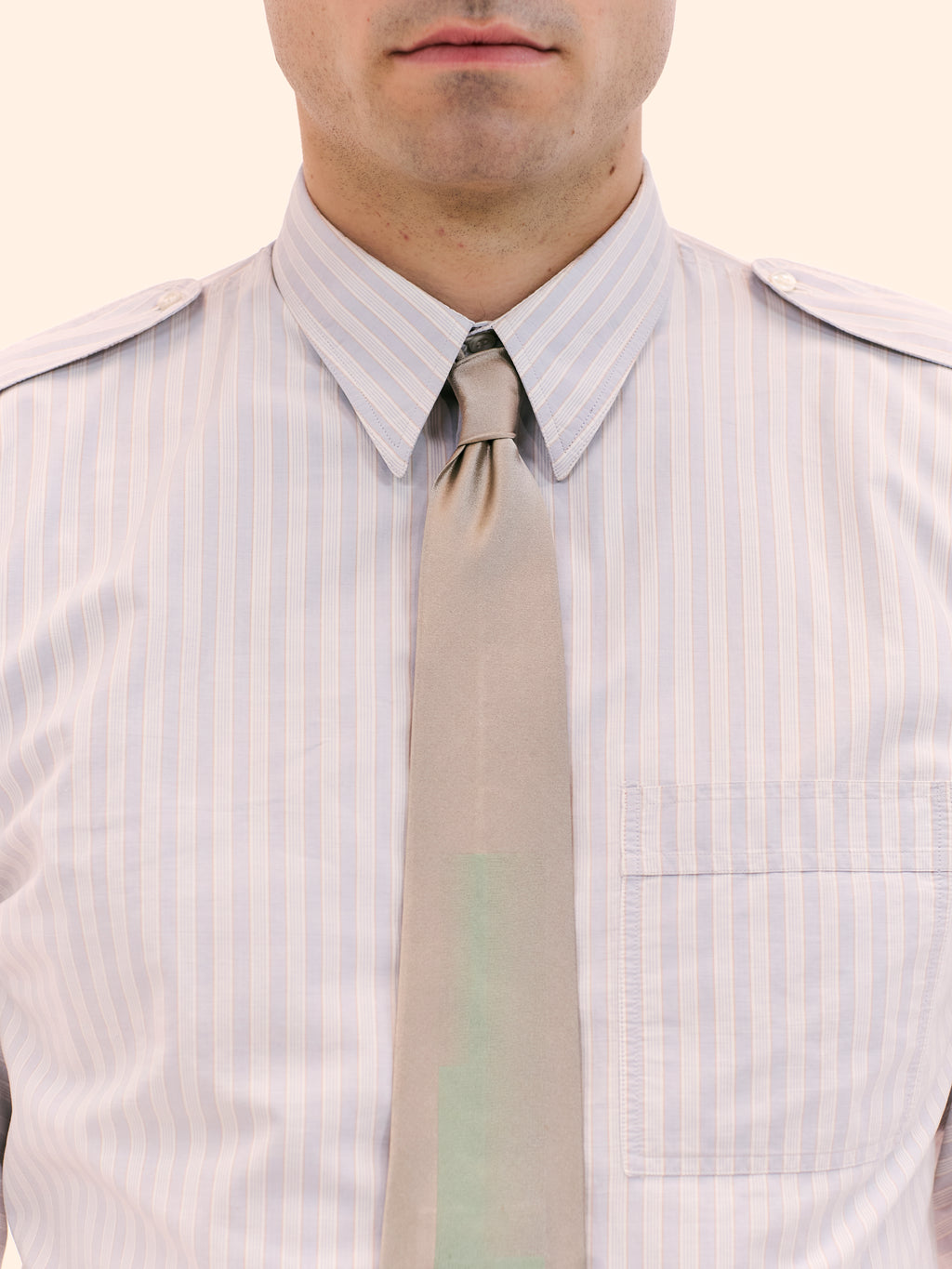 GIANNI VERSACE COUTURE SILVER AND MINT TIE