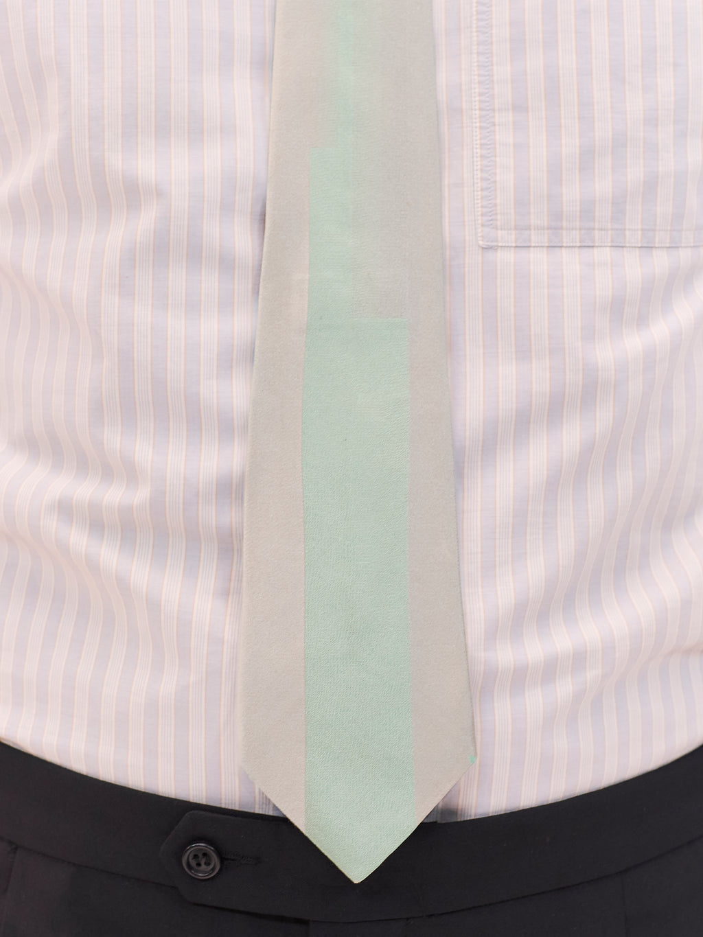 GIANNI VERSACE COUTURE SILVER AND MINT TIE
