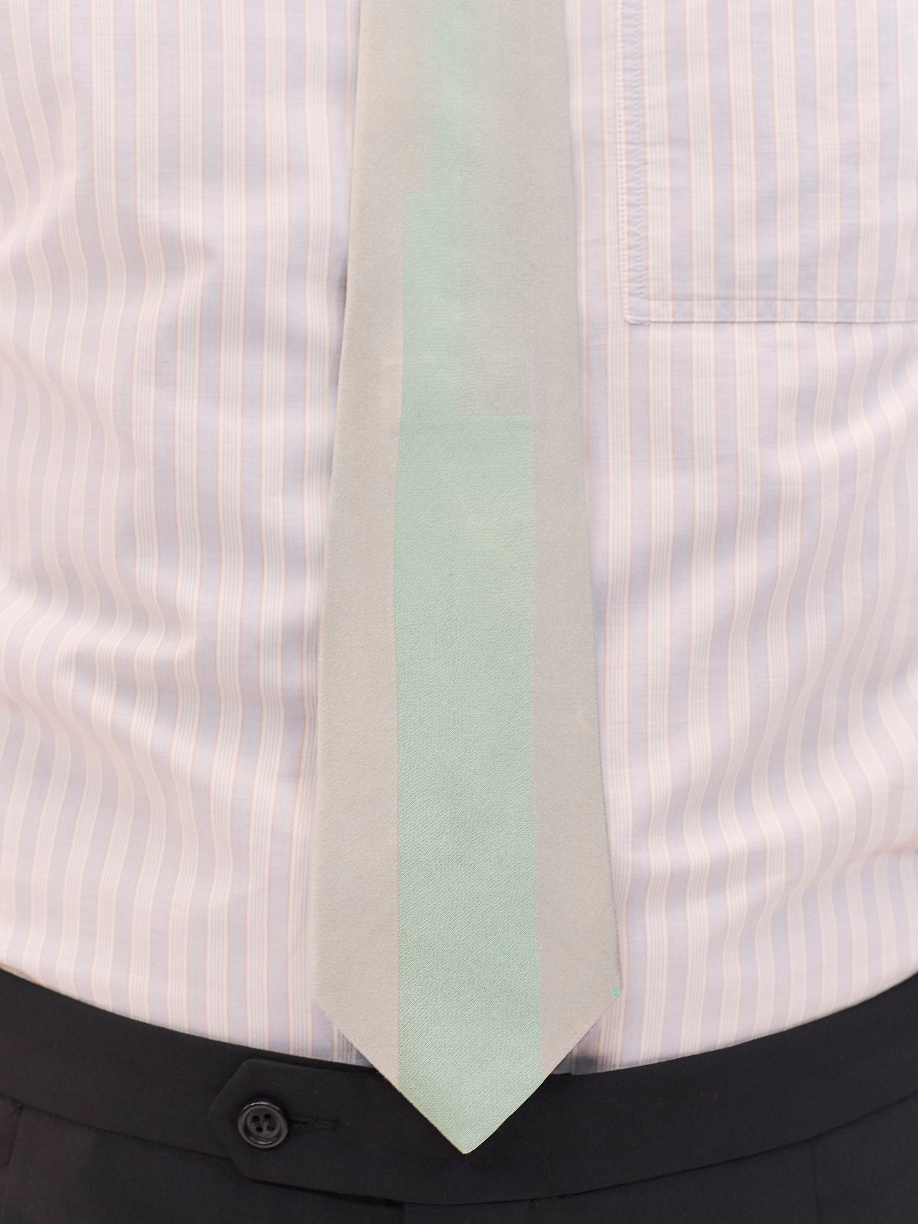 GIANNI VERSACE COUTURE SILVER AND MINT TIE
