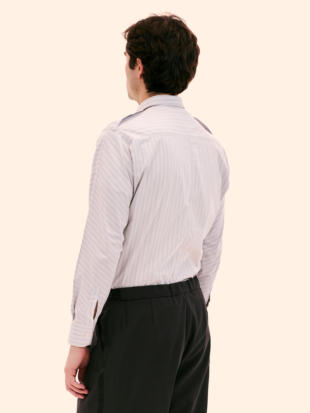 GIORGIO ARMANI DOUBLE STRIPED EPAULETTE SHIRT