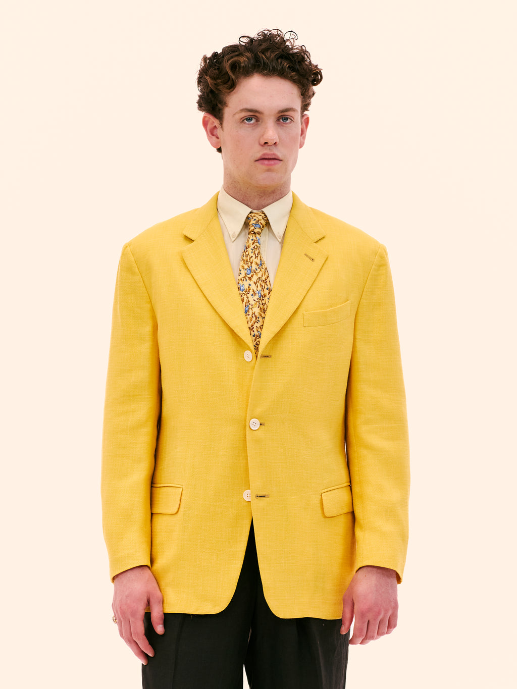 CHRISTIAN DIOR YELLOW BLAZER