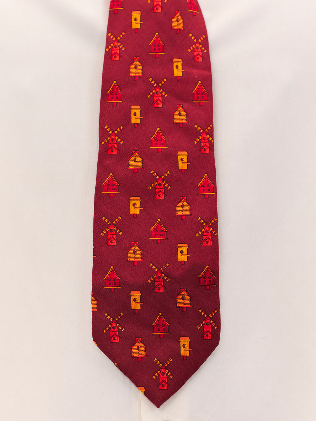 YVES SAINT LAURENT BIRD HOUSE TIE