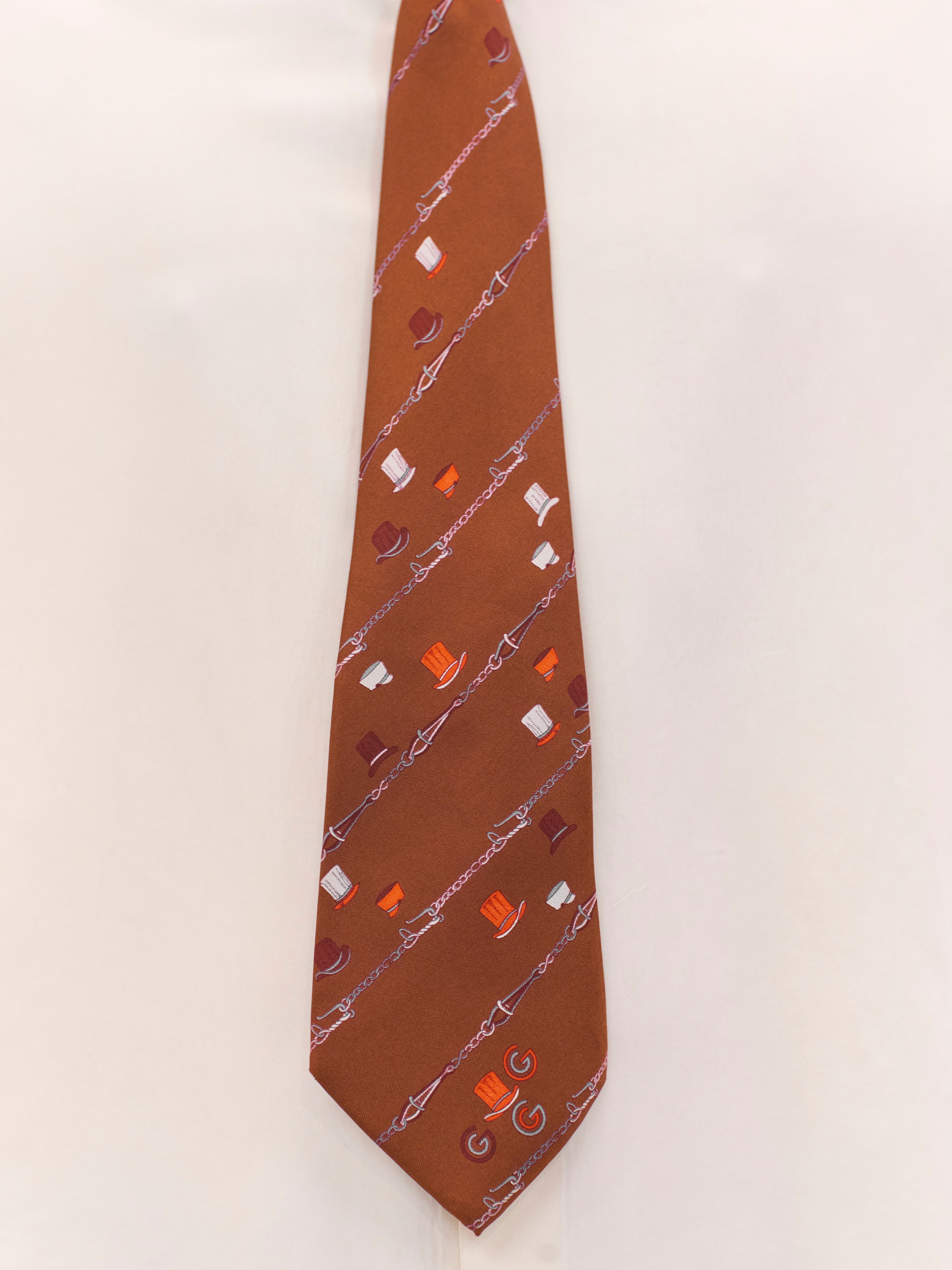 1970S GUCCI BOWLER HAT TIE 