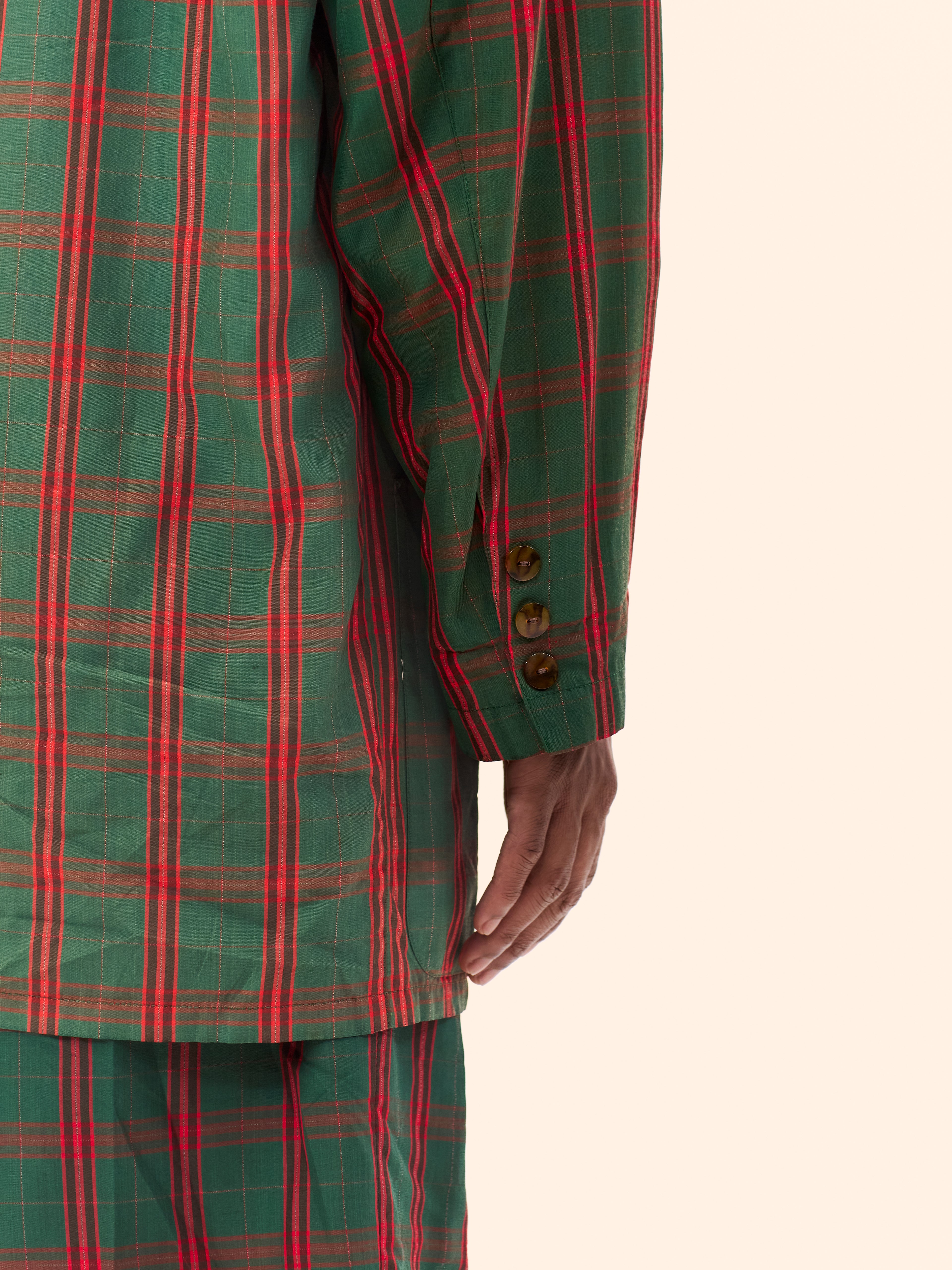 SS86 JEAN PAUL GAULTIER TARTAN SHORT SUIT