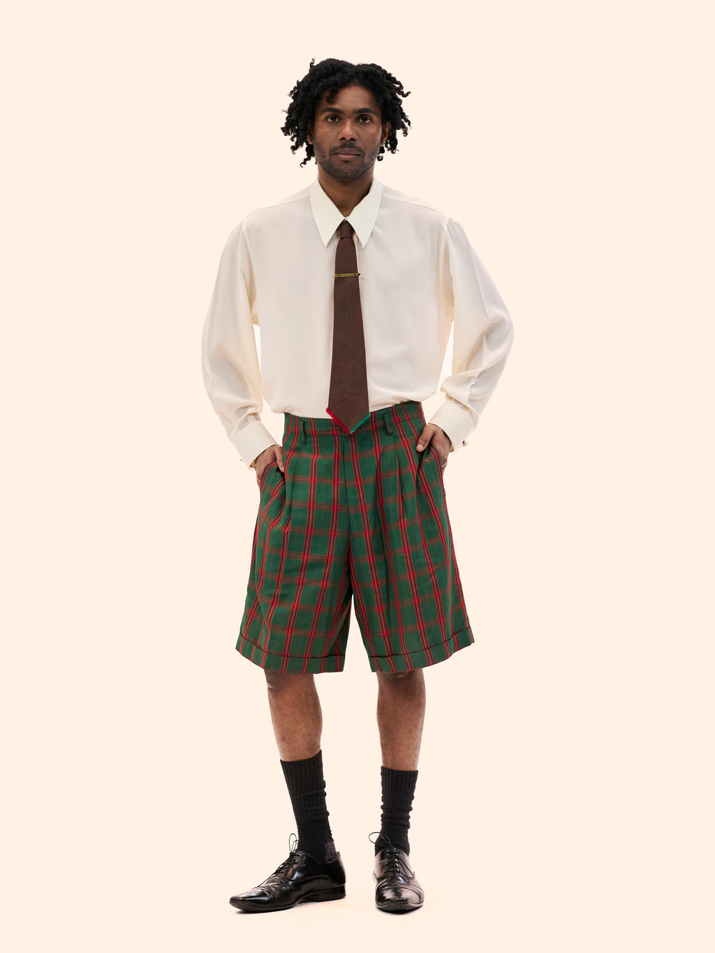 SS86 JEAN PAUL GAULTIER TARTAN SHORT SUIT