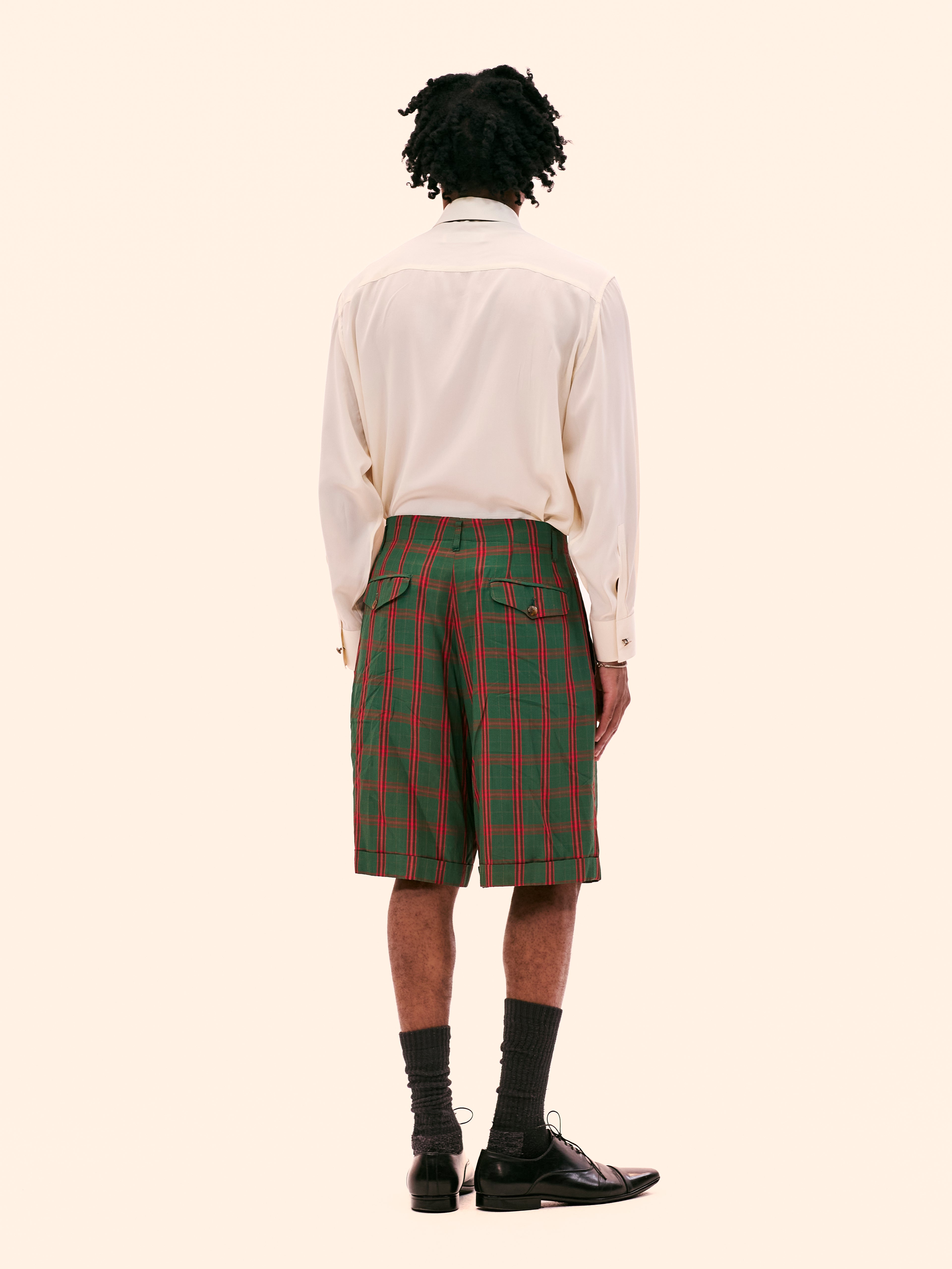 SS86 JEAN PAUL GAULTIER TARTAN SHORT SUIT