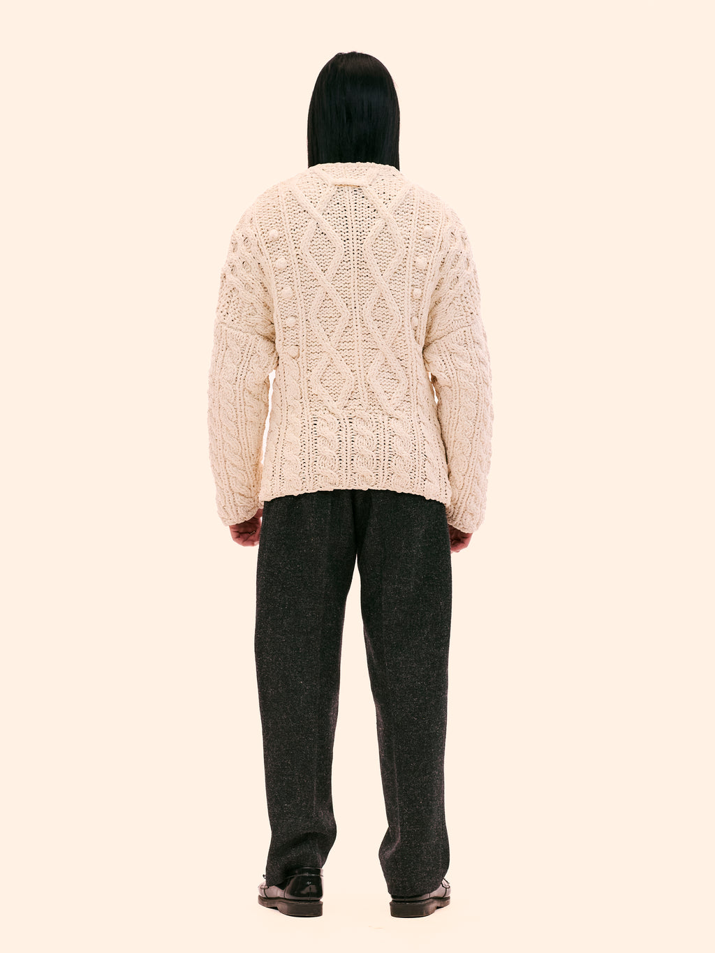 AW85-86 JEAN PAUL GAULTIER KNITTED CHENILLE CARDIGAN