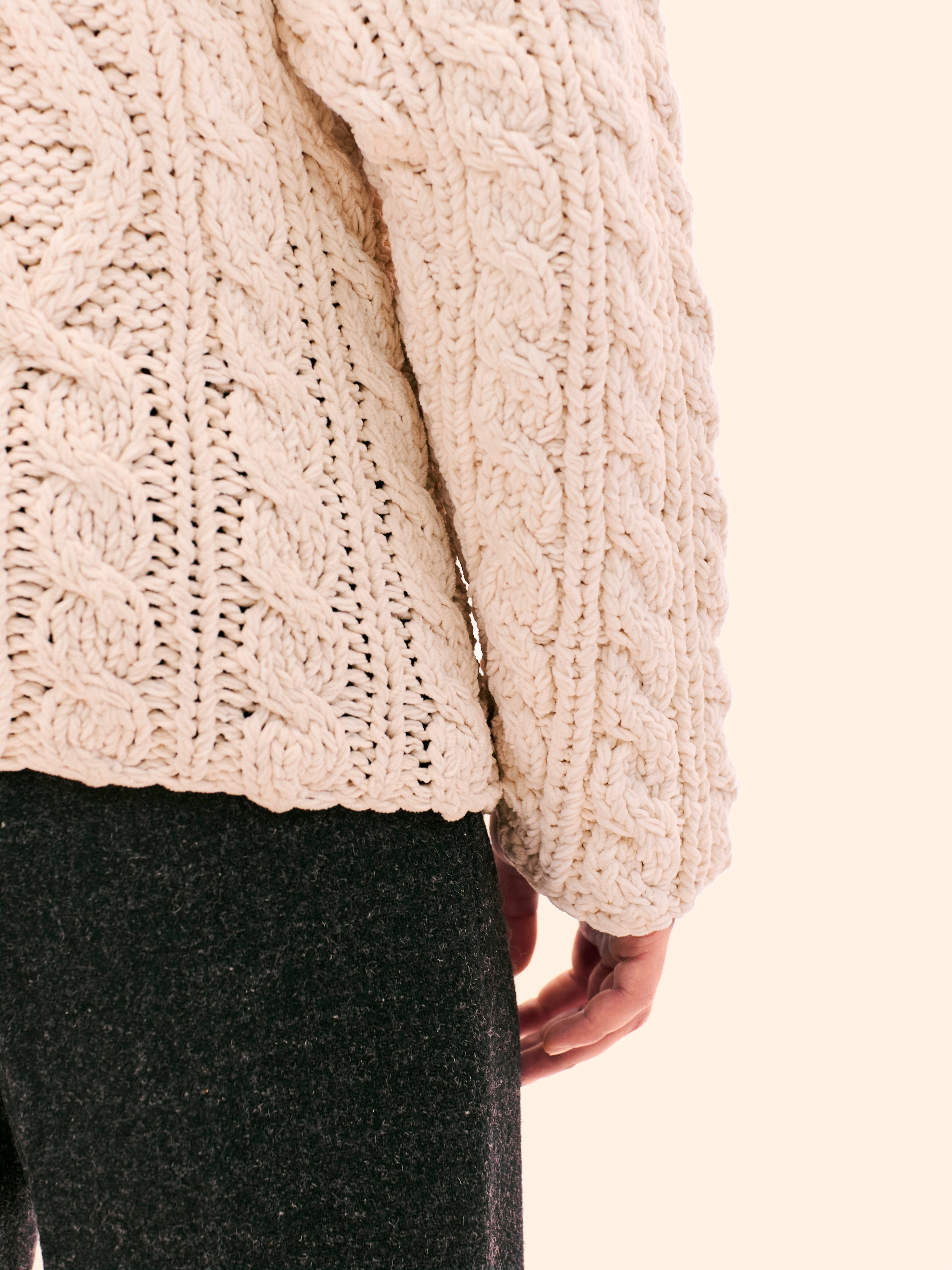 AW85-86 JEAN PAUL GAULTIER KNITTED CHENILLE CARDIGAN