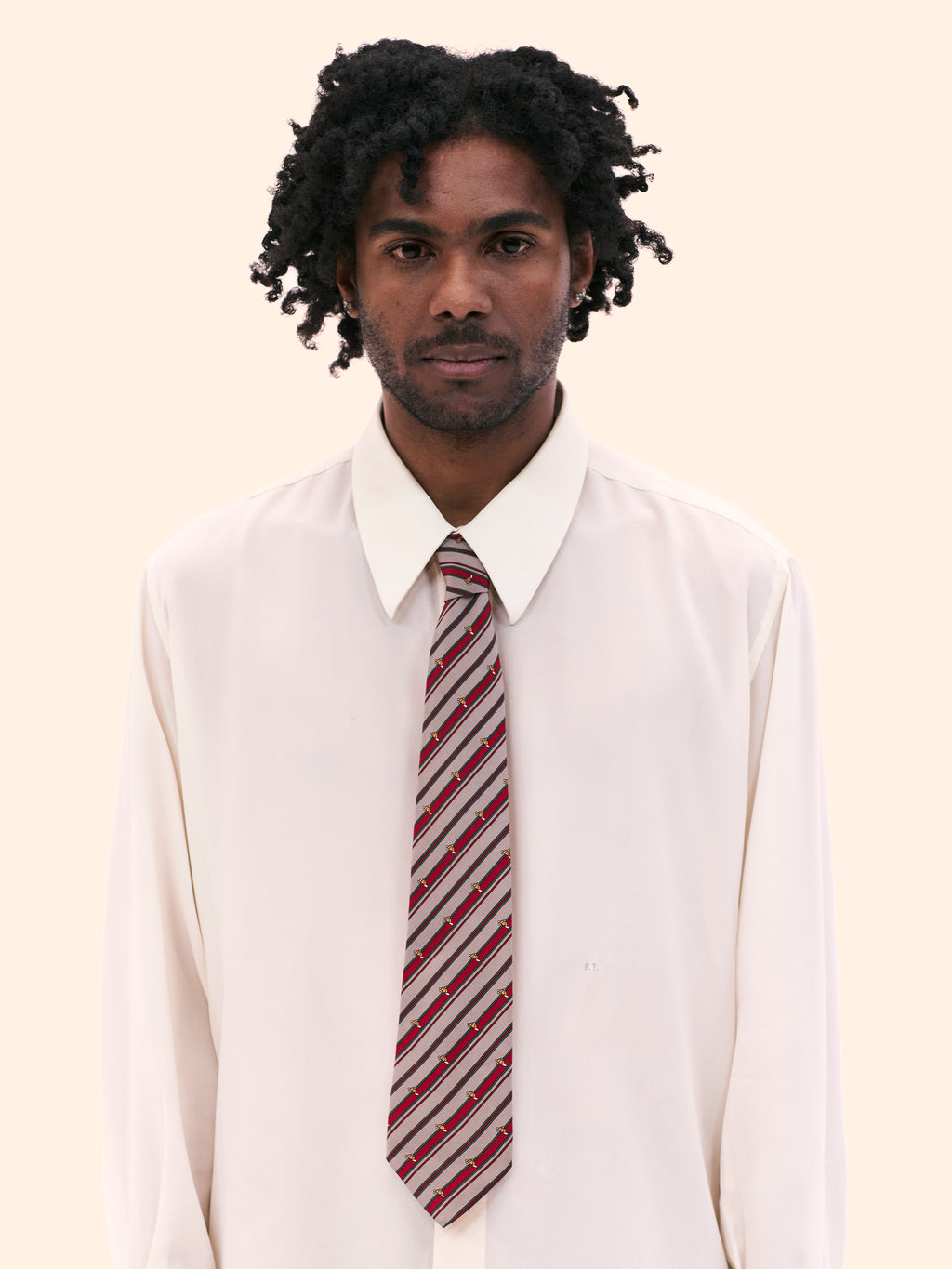 1980S NOVELTY CAP AND STRIPE TIE