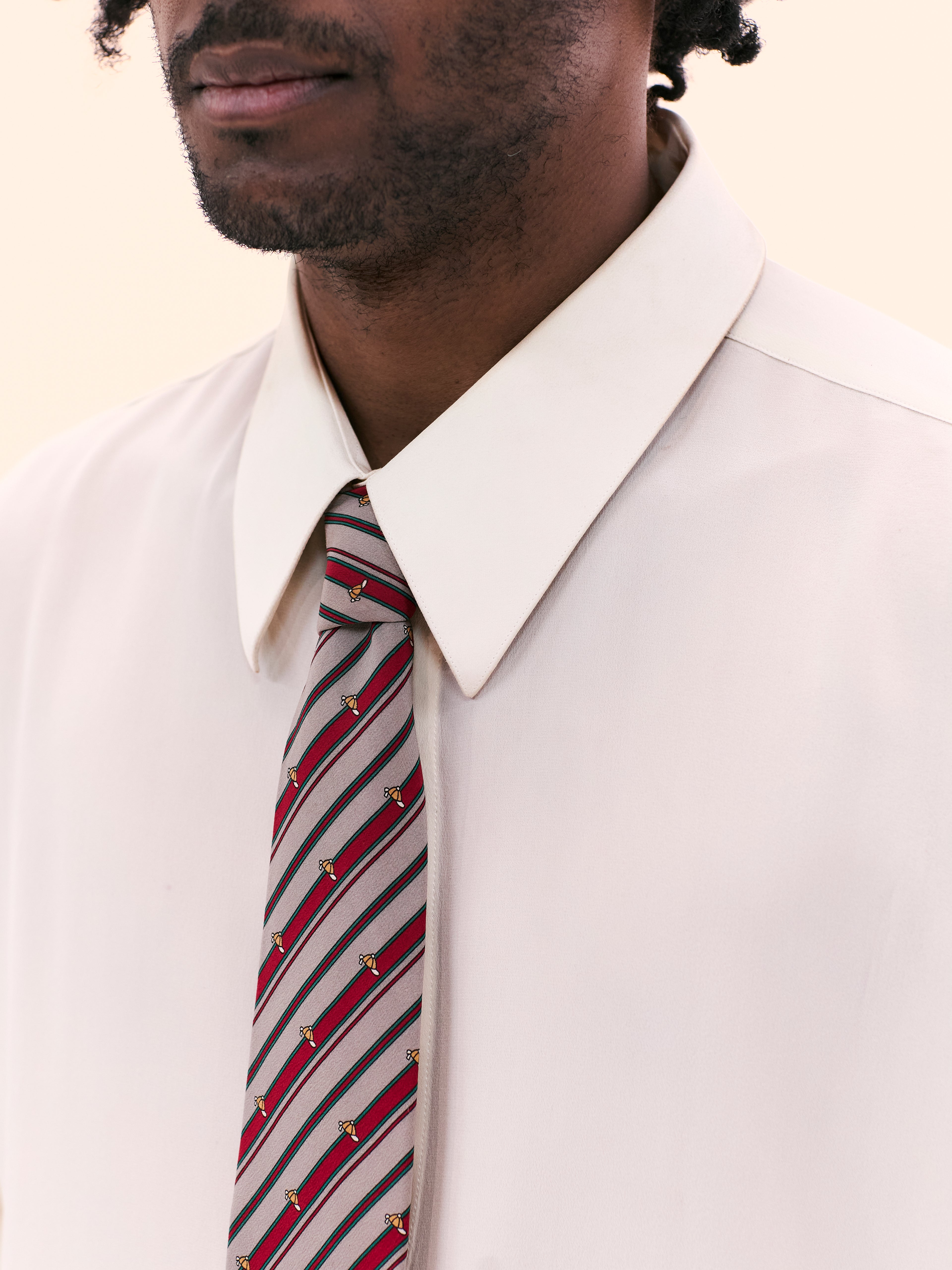 1980S NOVELTY CAP AND STRIPE TIE