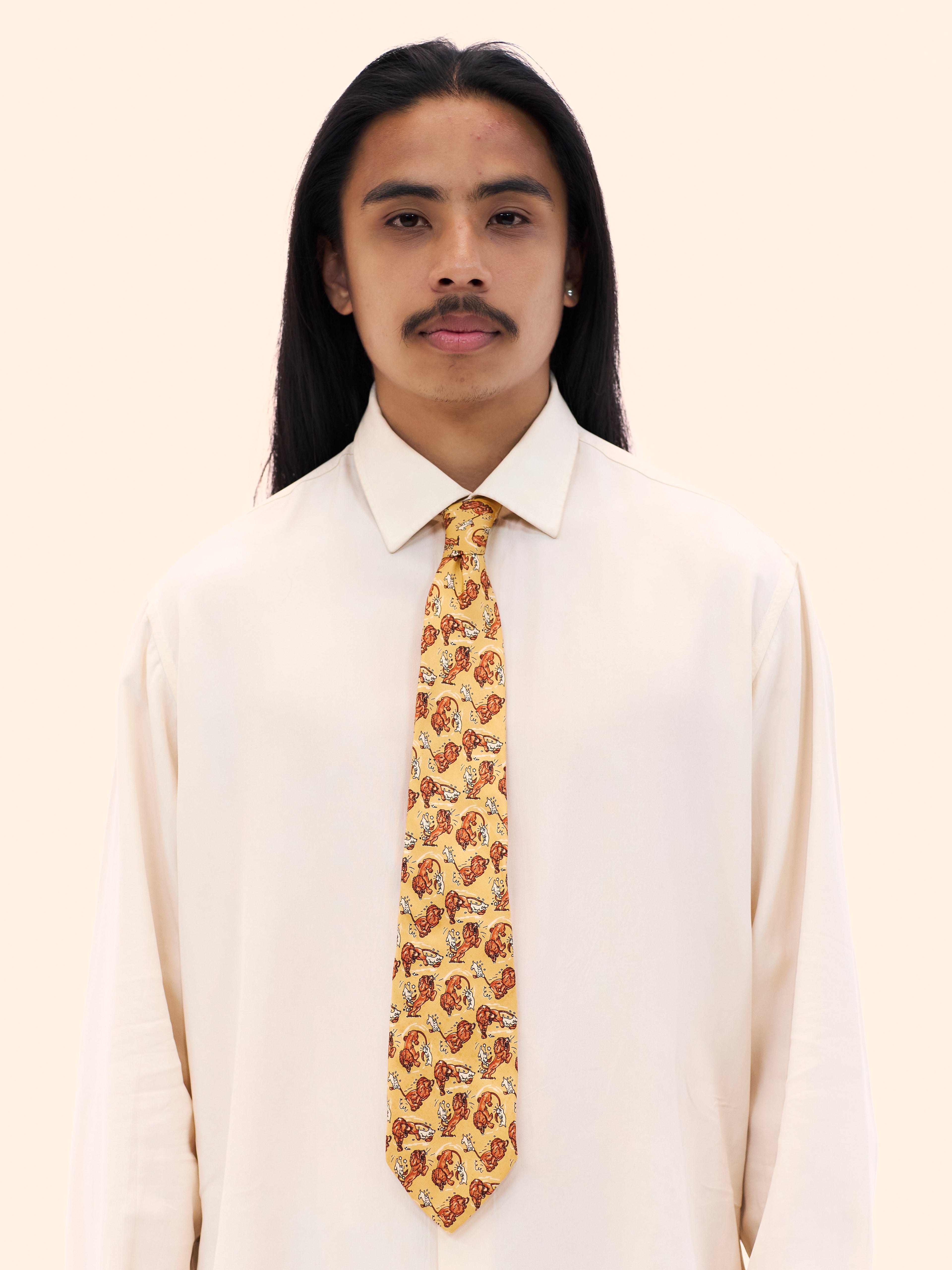 CRAVATES TINTIN DOG AND LION TIE