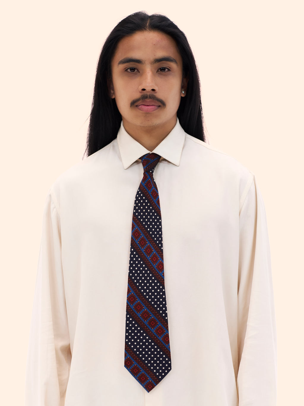 GAUCALDI POLKA DOT AND PRINT TIE