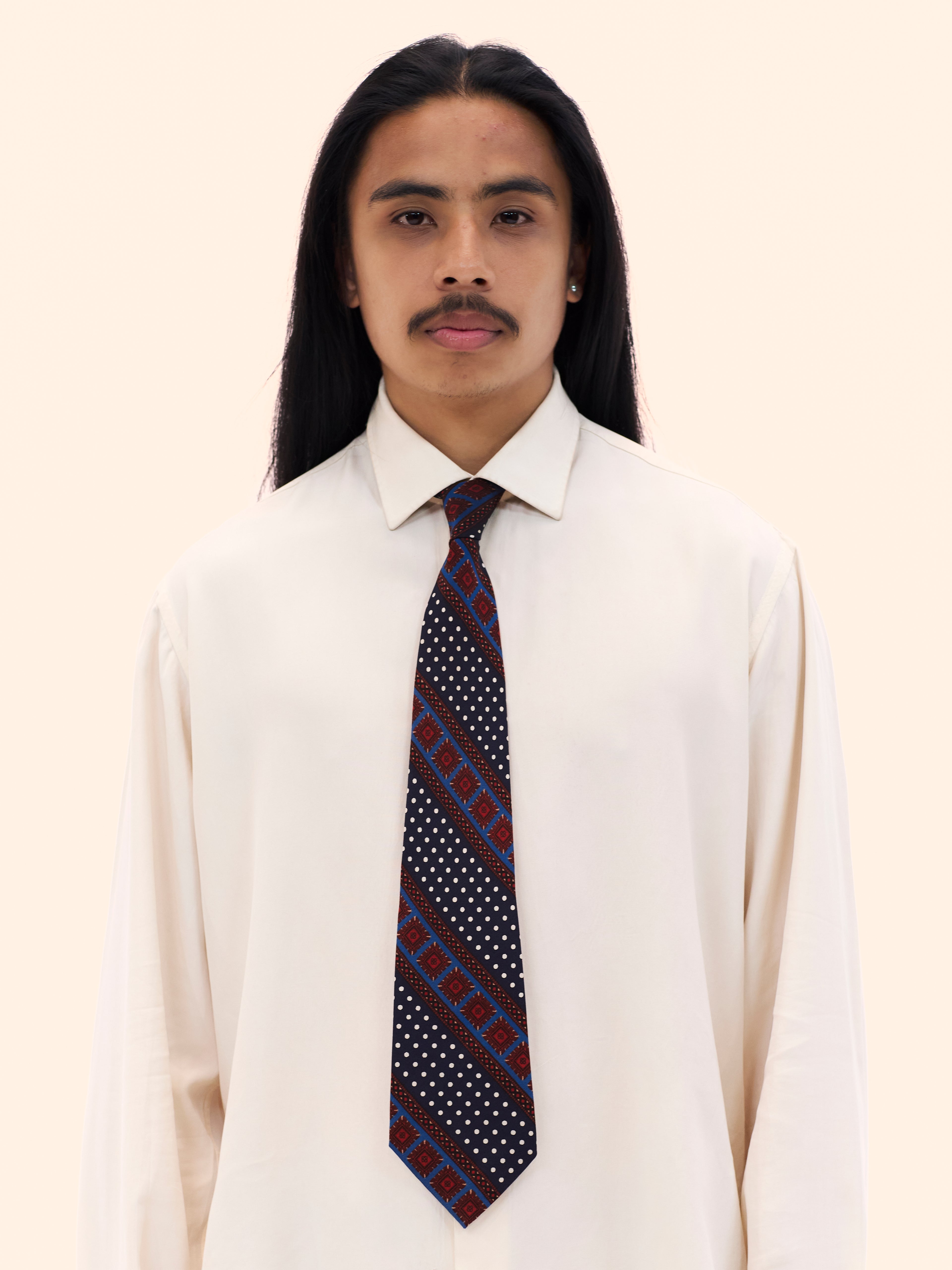 GAUCALDI POLKA DOT AND PRINT TIE