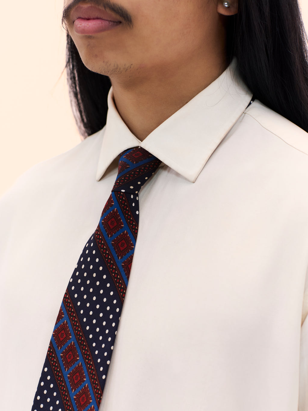 GAUCALDI POLKA DOT AND PRINT TIE