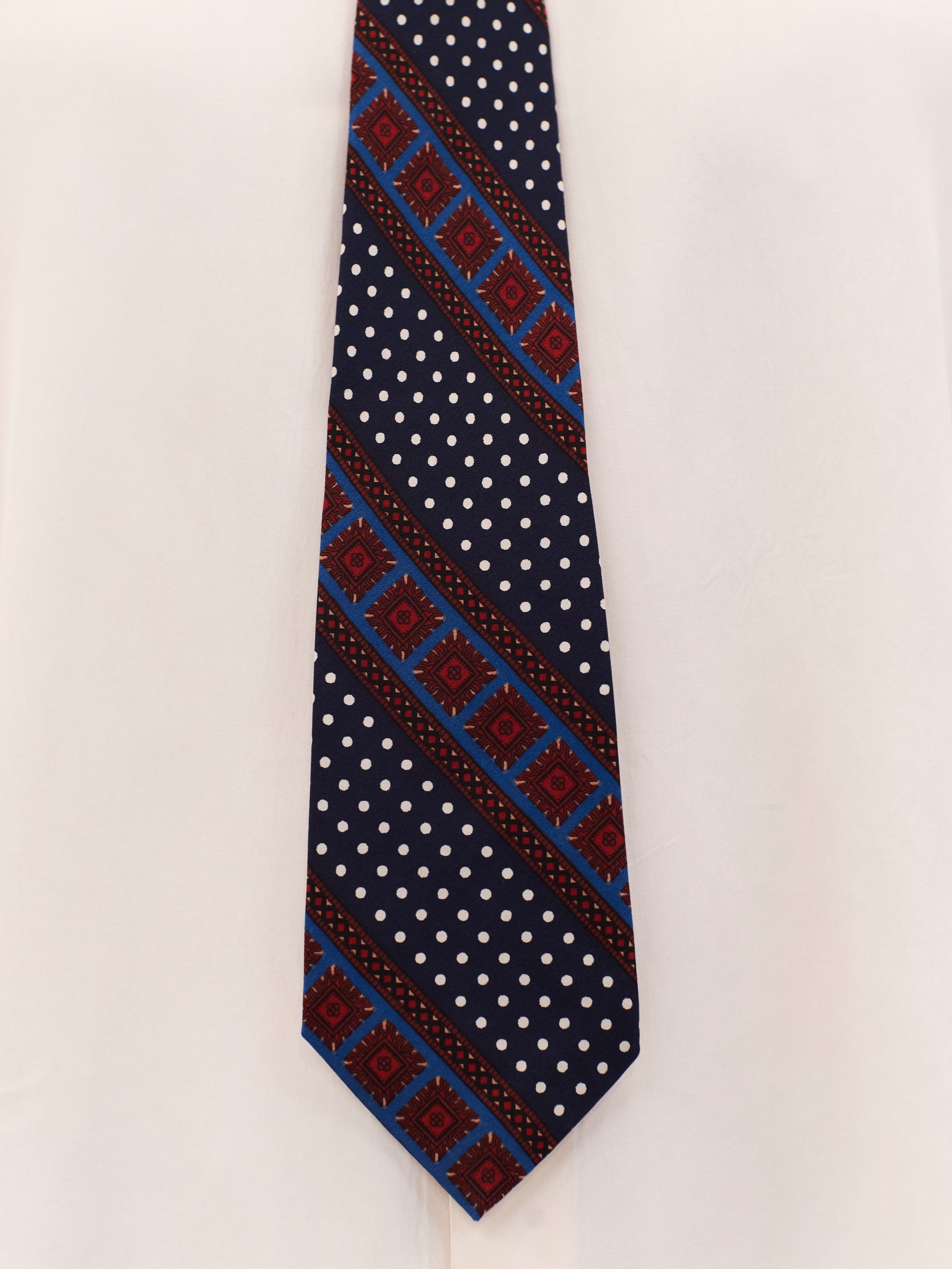 GAUCALDI POLKA DOT AND PRINT TIE