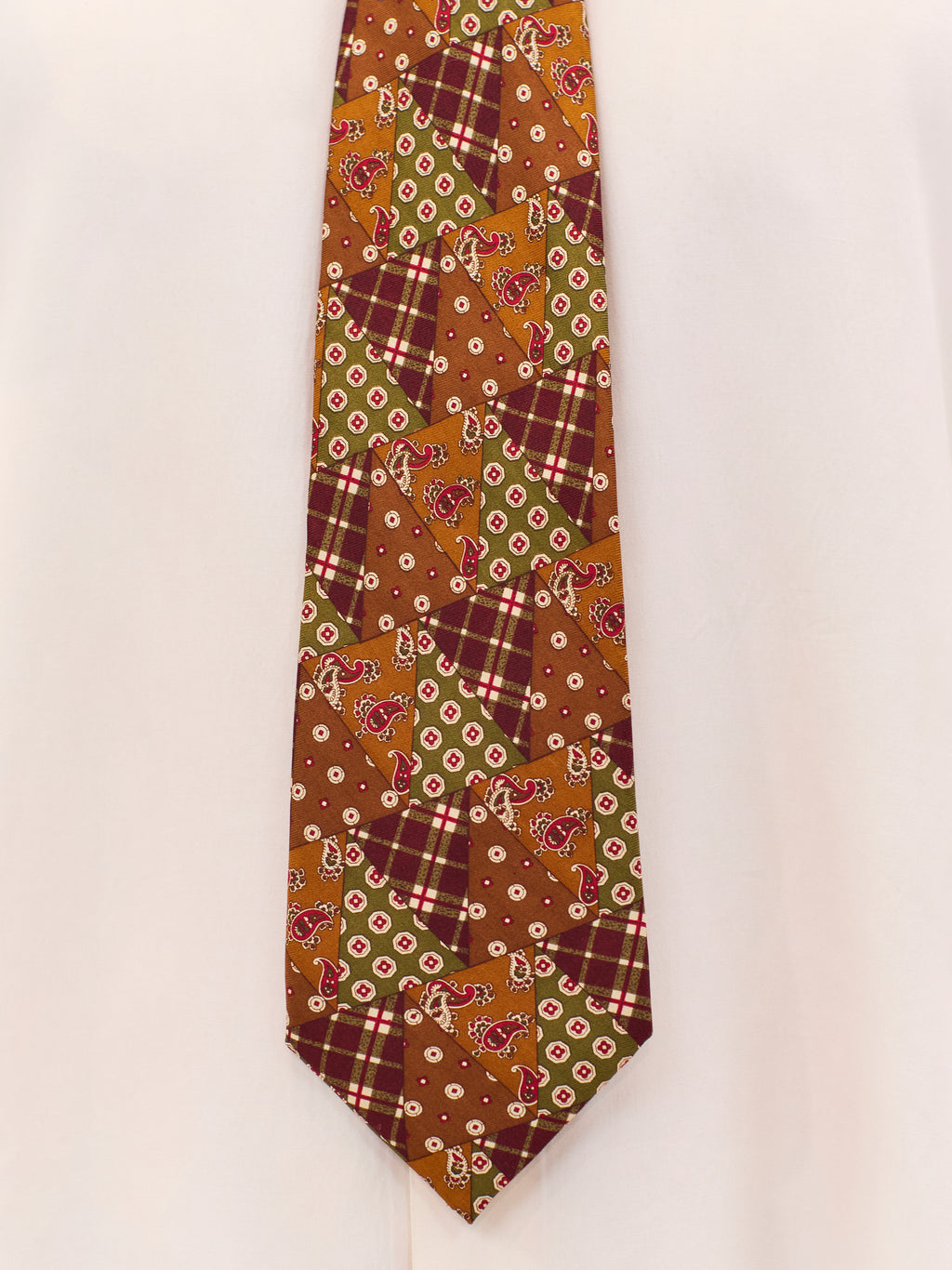 FRANCESCO SMALTO BROWN PATTERN TIE