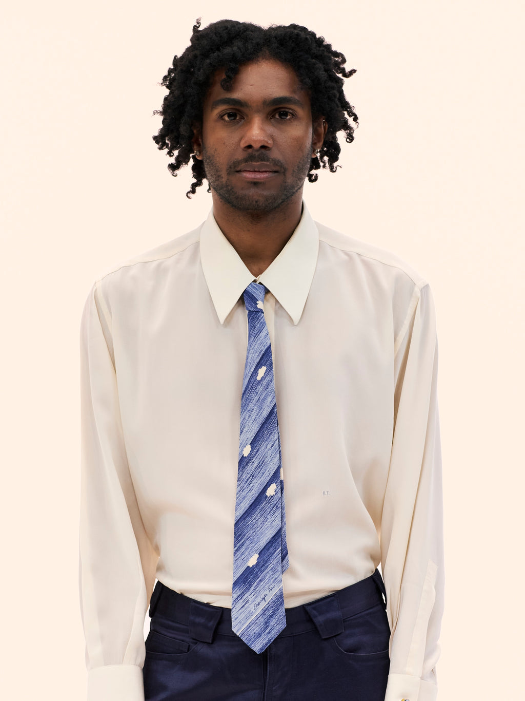 COURRÉGES SKY AND CLOUD TIE