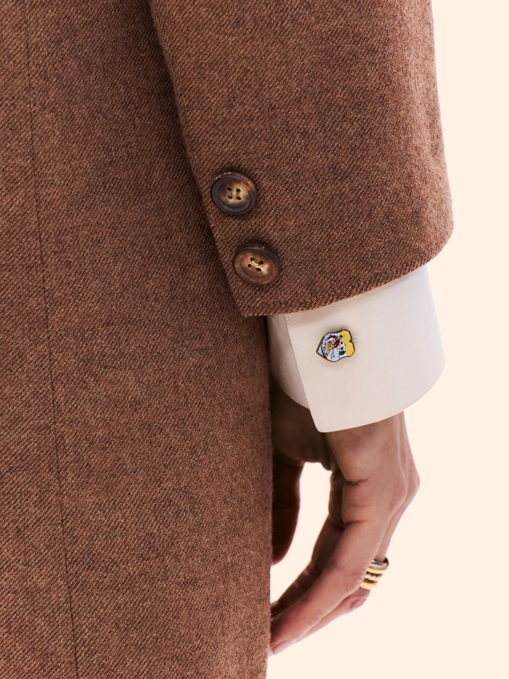 1985 CHLOÉ BY KARL LAGERFELD READY TO WEAR BROWN WOOL SUIT