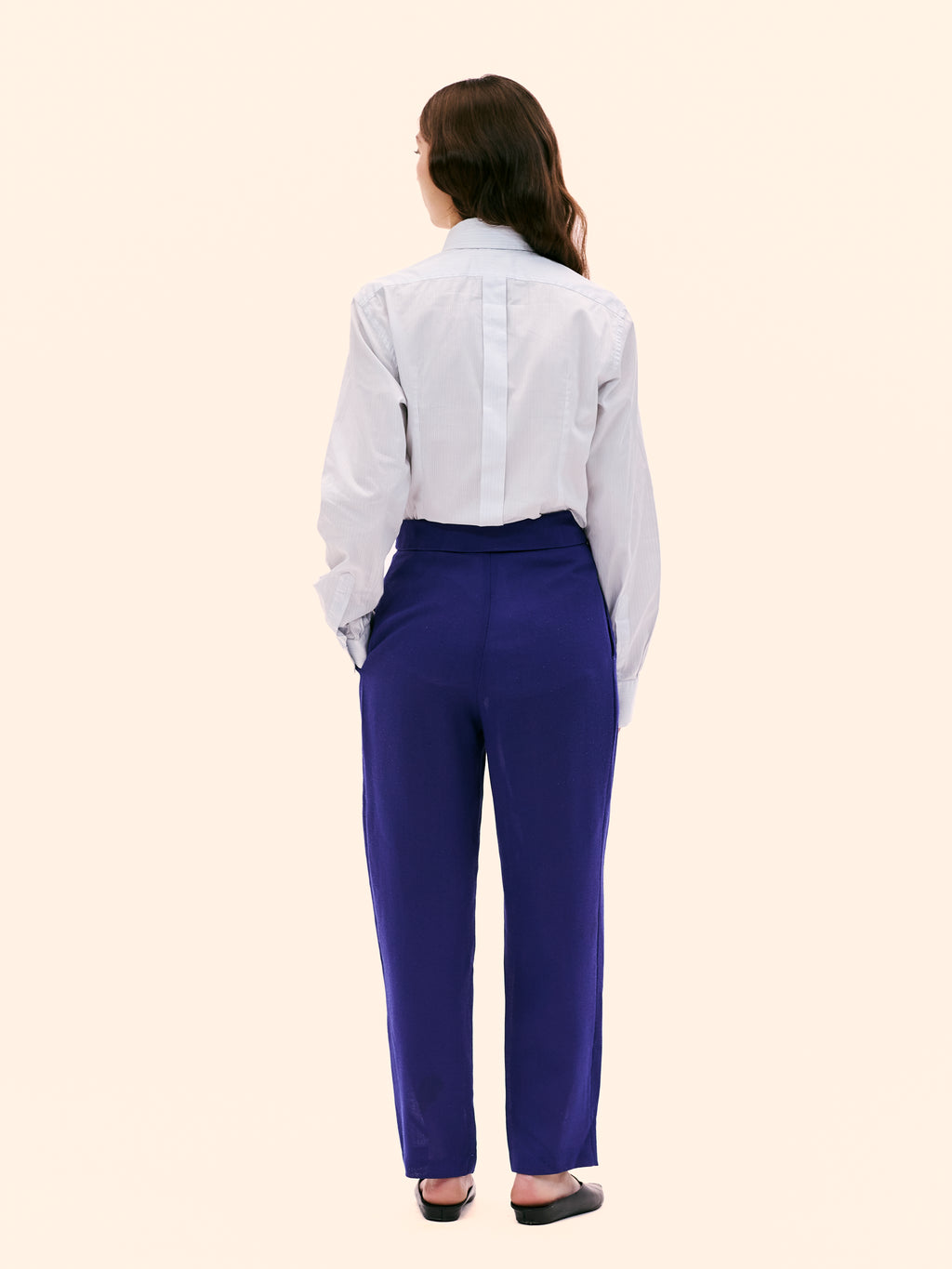 WALLIS 1980'S ASYMMETRIC BLUE TROUSER